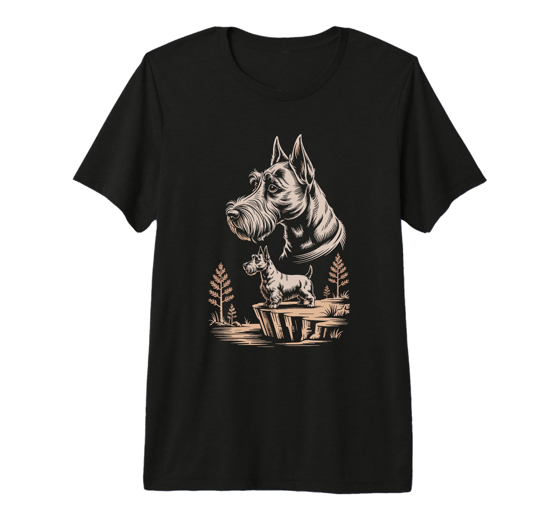 Mom Dad Scottish Terrier Dog Owner T-Shirt - Minimalist Print for Adults - T-Shirt, Sweatshirt, Hoodie