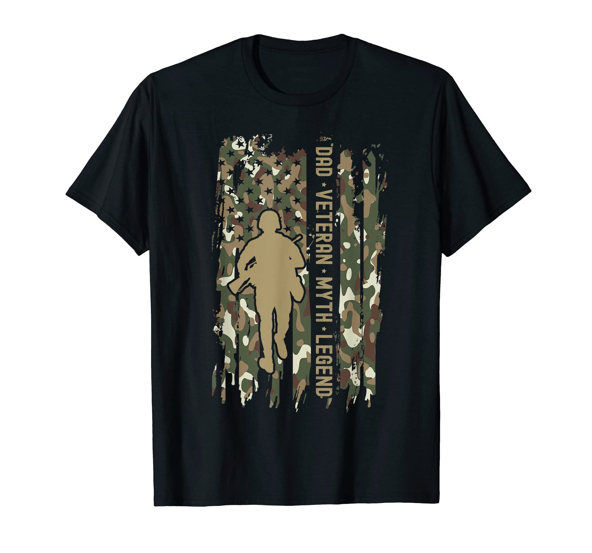 Dad Veteran Myth Legend Camouflage T-Shirt - Minimalist Print Unisex - T-Shirt, Sweatshirt, Hoodie