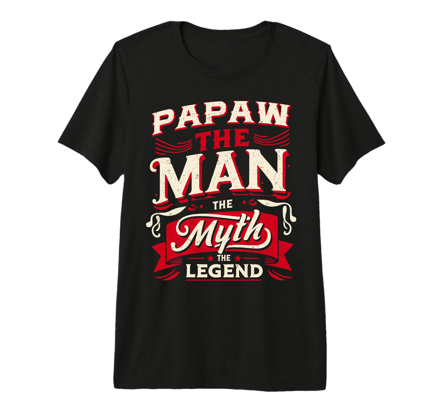 Mens Papaw Myth Legend Dad Grandpa Tri T-Shirt - Unique Graphic Unisex - T-Shirt, Sweatshirt, Hoodie