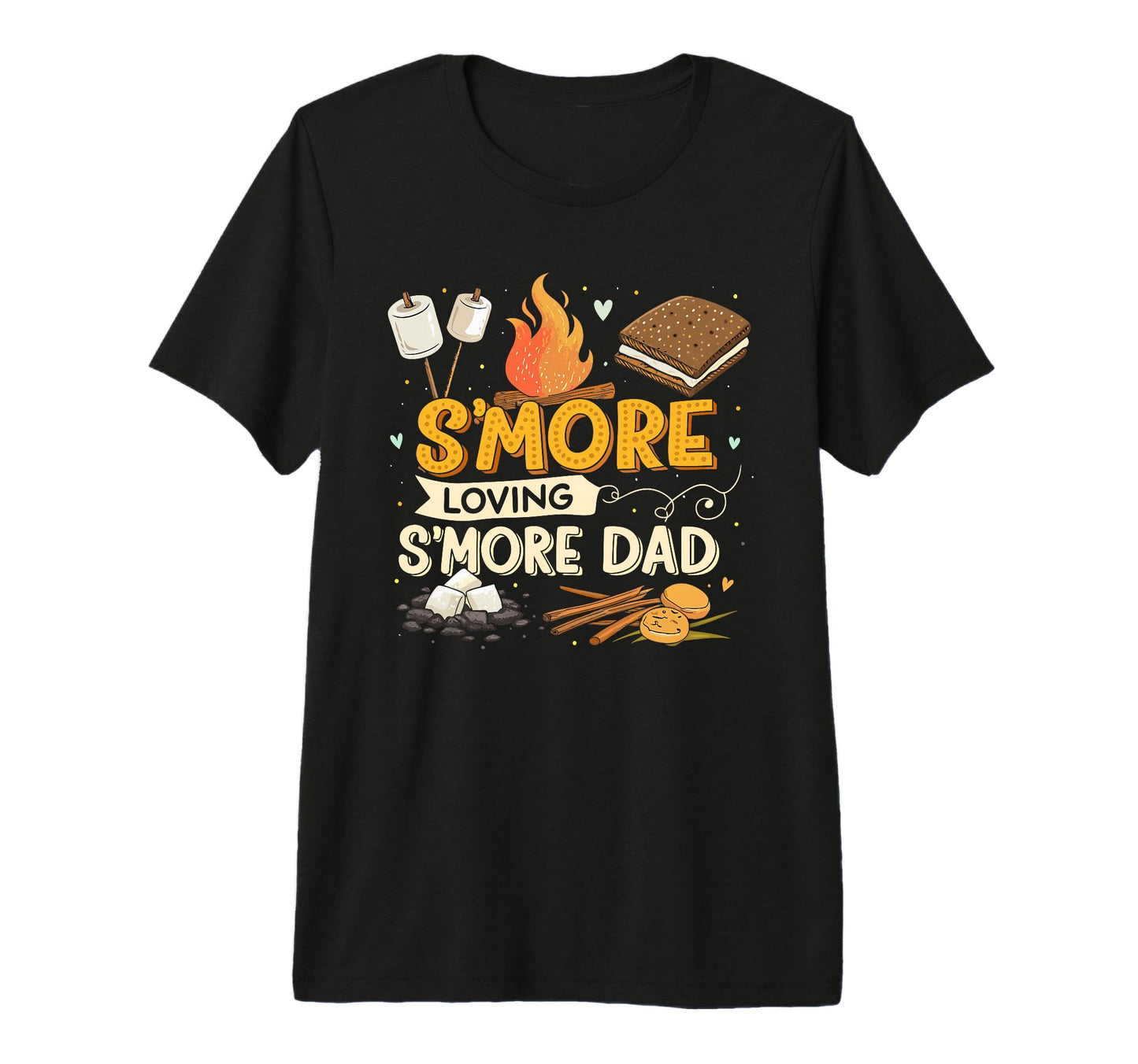 Smore Loving Smore Dad Funny Campfire T-Shirt - Unique Graphic Unisex - T-Shirt, Sweatshirt, Hoodie