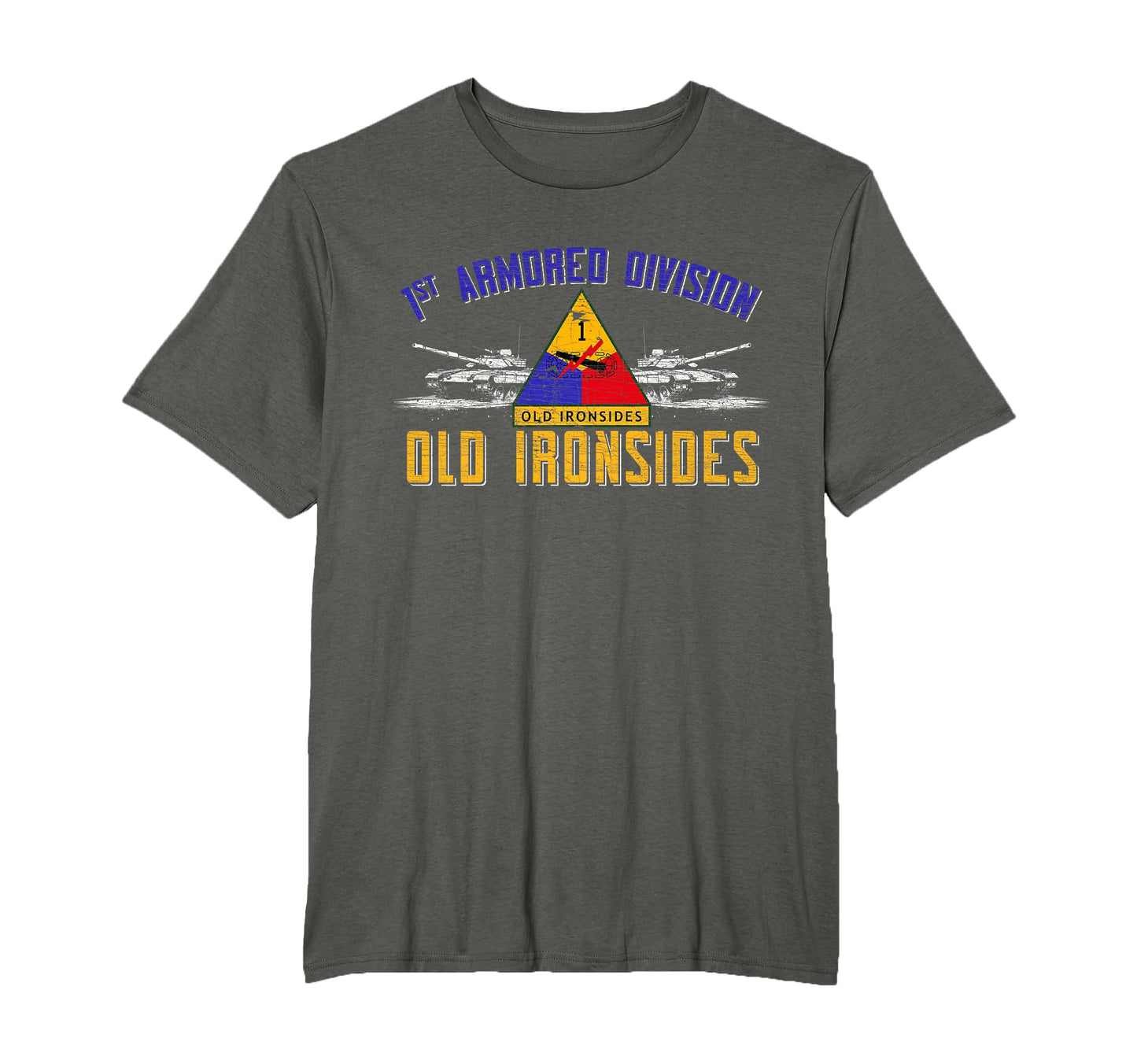 1St Armored Division Americas Tank T-Shirt - Novelty Apparel for Adults - T-Shirt, Sweatshirt, Hoodie