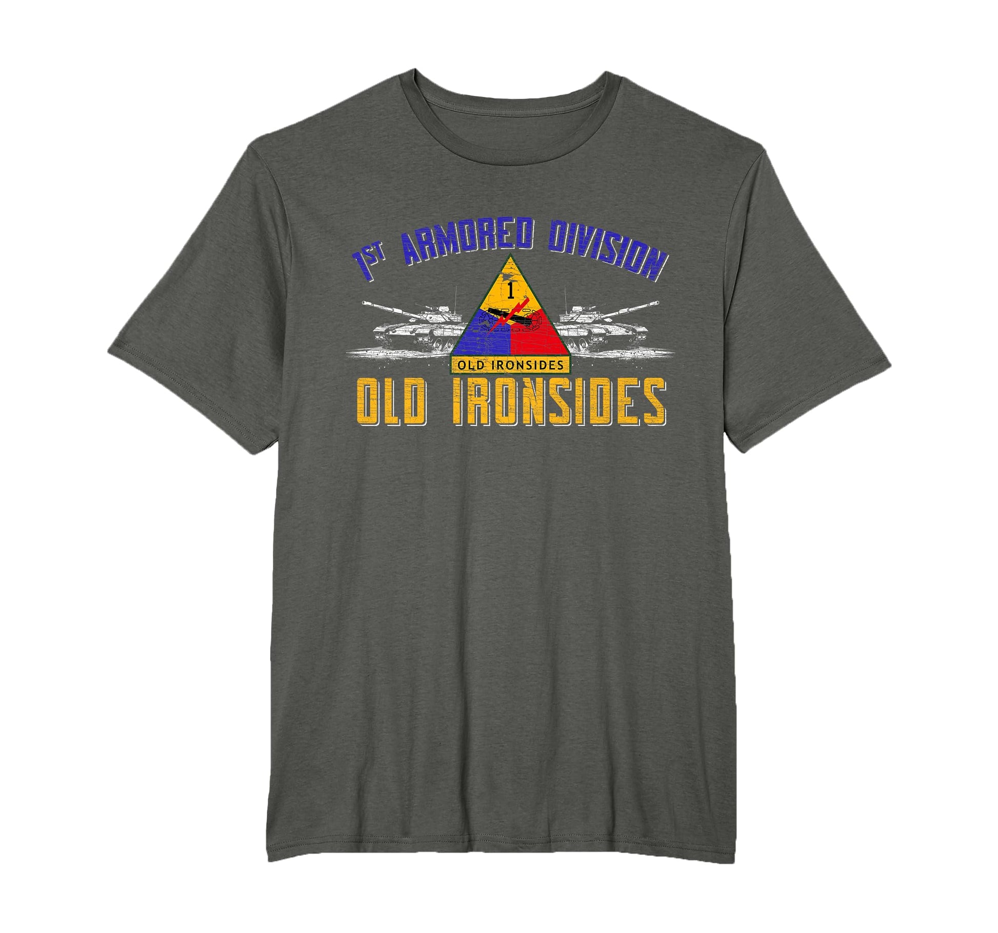 1St Armored Division Americas Tank T-Shirt - Novelty Apparel for Adults - T-Shirt, Sweatshirt, Hoodie