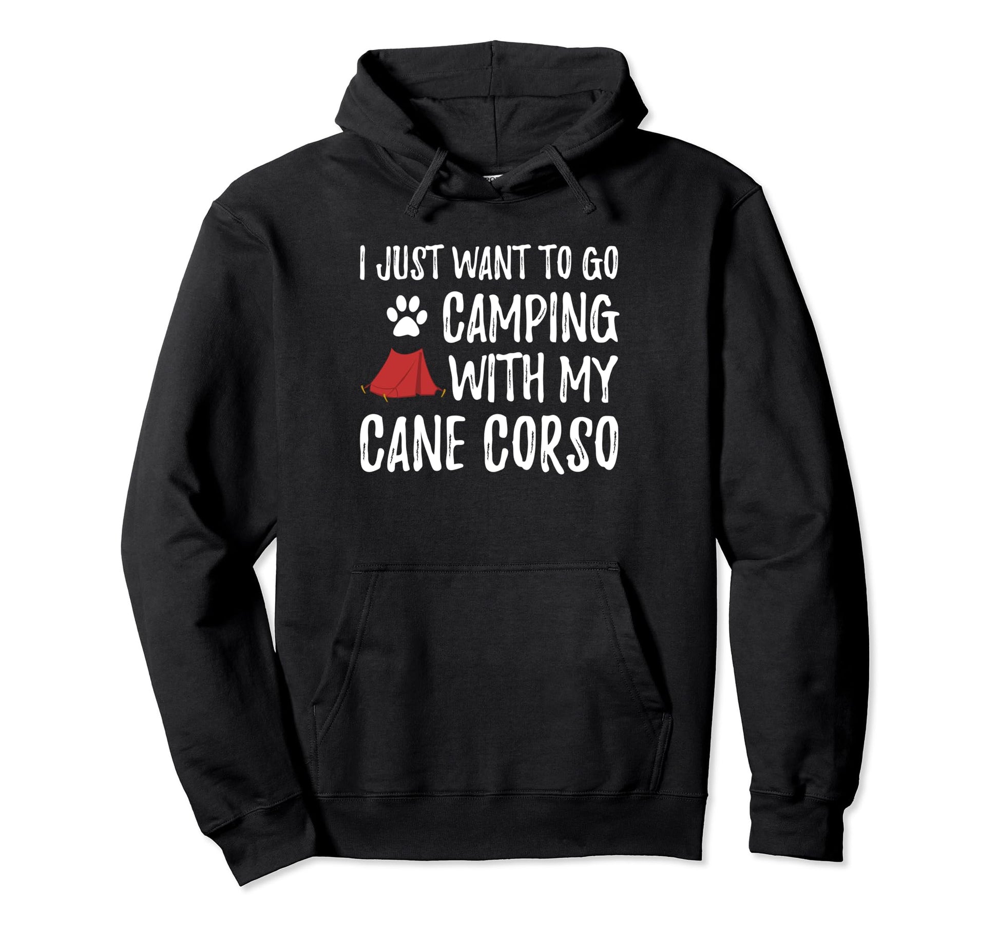Camping Cane Corso Funny Dog Mom Hoodie - Casual Everyday Wear for Adults - T-Shirt, Sweatshirt, Hoodie