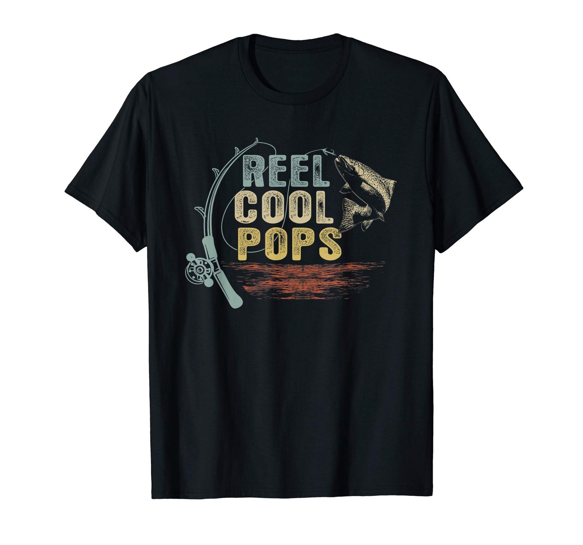 Mens Reel Pops Papa Grandpa Fishing T-Shirt - Unique Graphic Unisex - T-Shirt, Sweatshirt, Hoodie