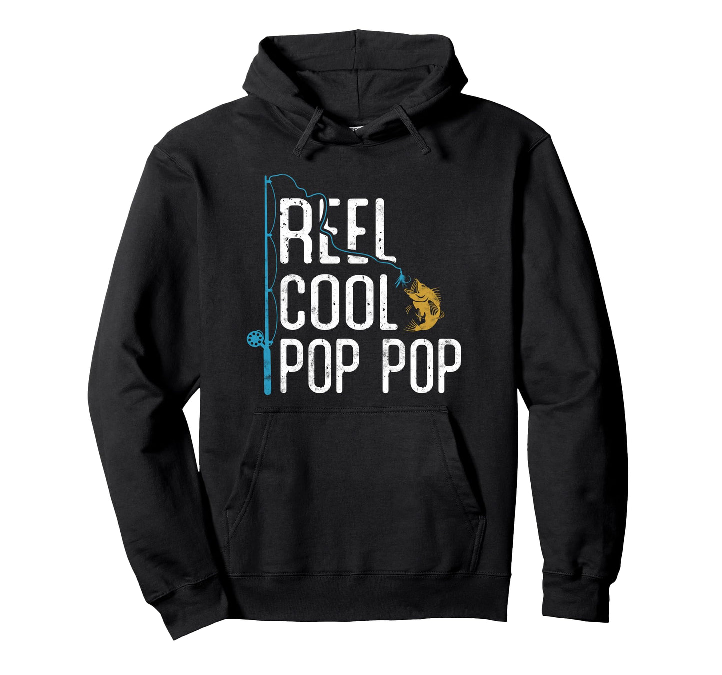 Fishing Reel Pop Pop Fathers Day Gift Hoodie - Minimalist Print Men Women - T-Shirt, Sweatshirt, Hoodie