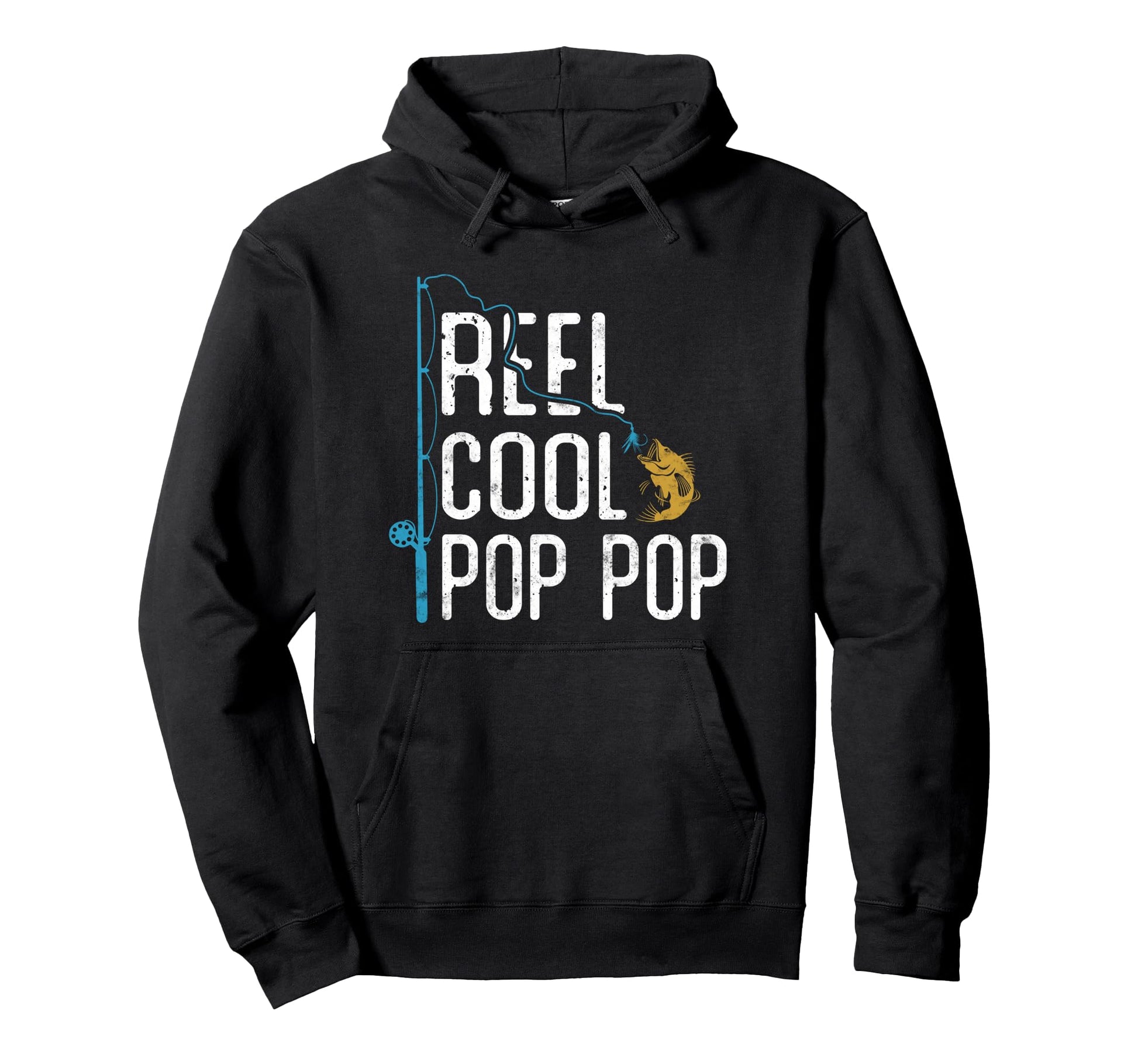 Fishing Reel Pop Pop Fathers Day Gift Hoodie - Minimalist Print Men Women - T-Shirt, Sweatshirt, Hoodie