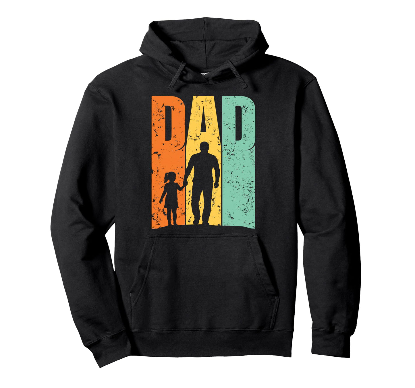 Dad Father Daughter Silhouette Hoodie - Novelty Apparel for Adults - T-Shirt, Sweatshirt, Hoodie