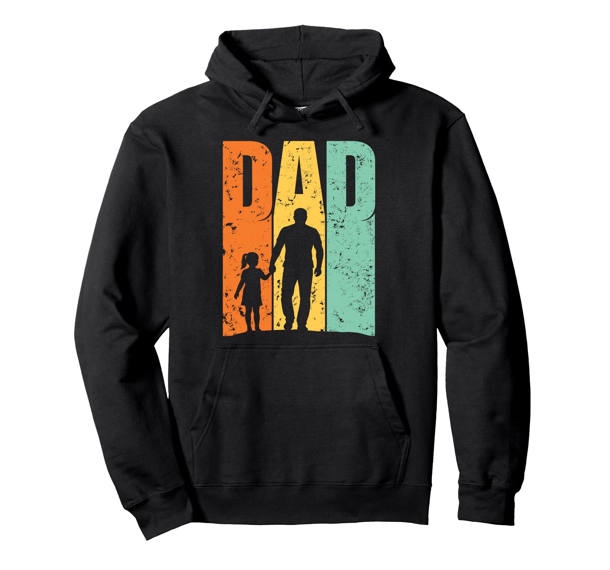 Dad Father Daughter Silhouette Hoodie - Novelty Apparel for Adults - T-Shirt, Sweatshirt, Hoodie