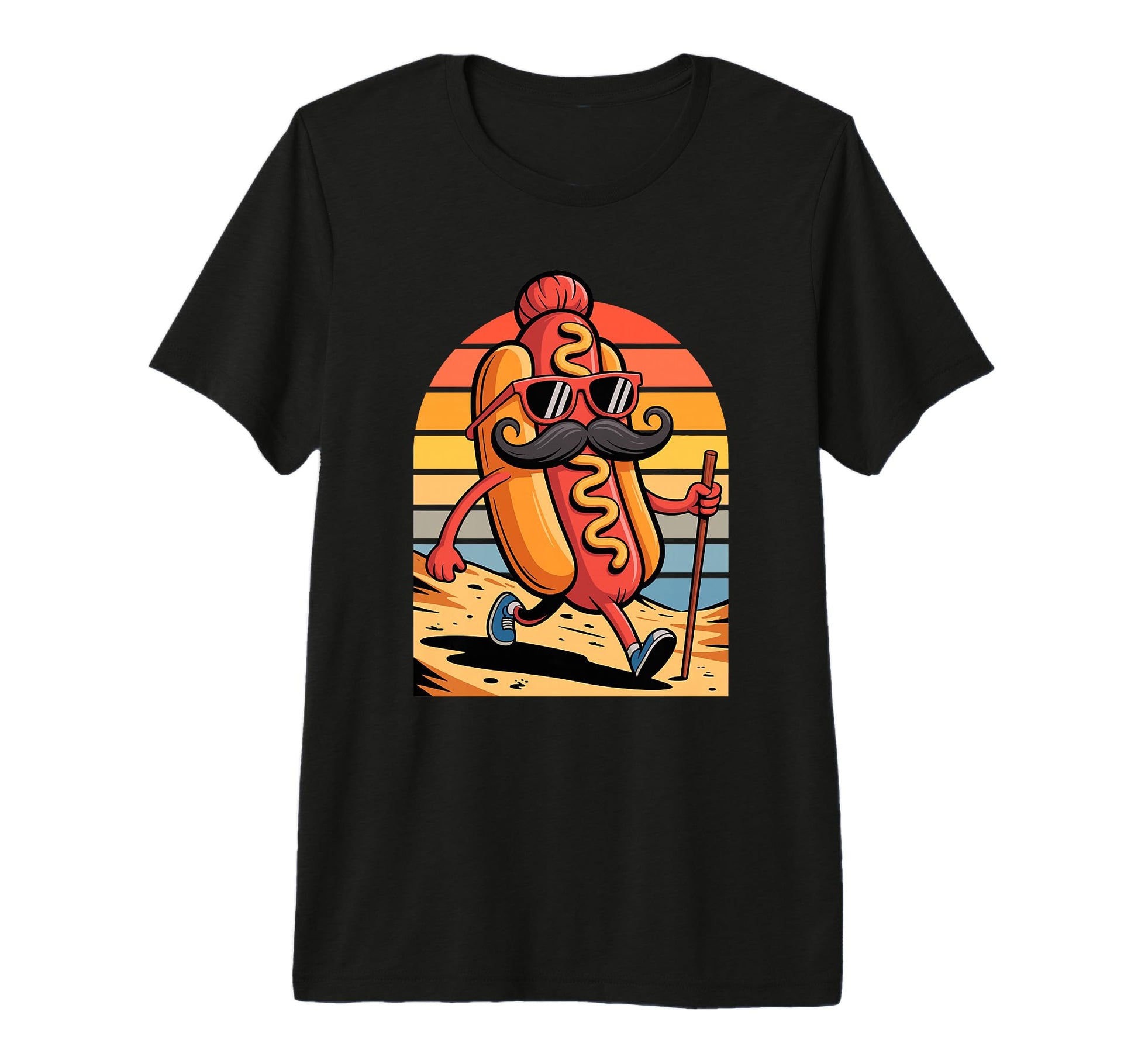 Mens Hiker Hotdog Sandwich Dad T-Shirt - Aesthetic Graphic Men Women - T-Shirt, Sweatshirt, Hoodie