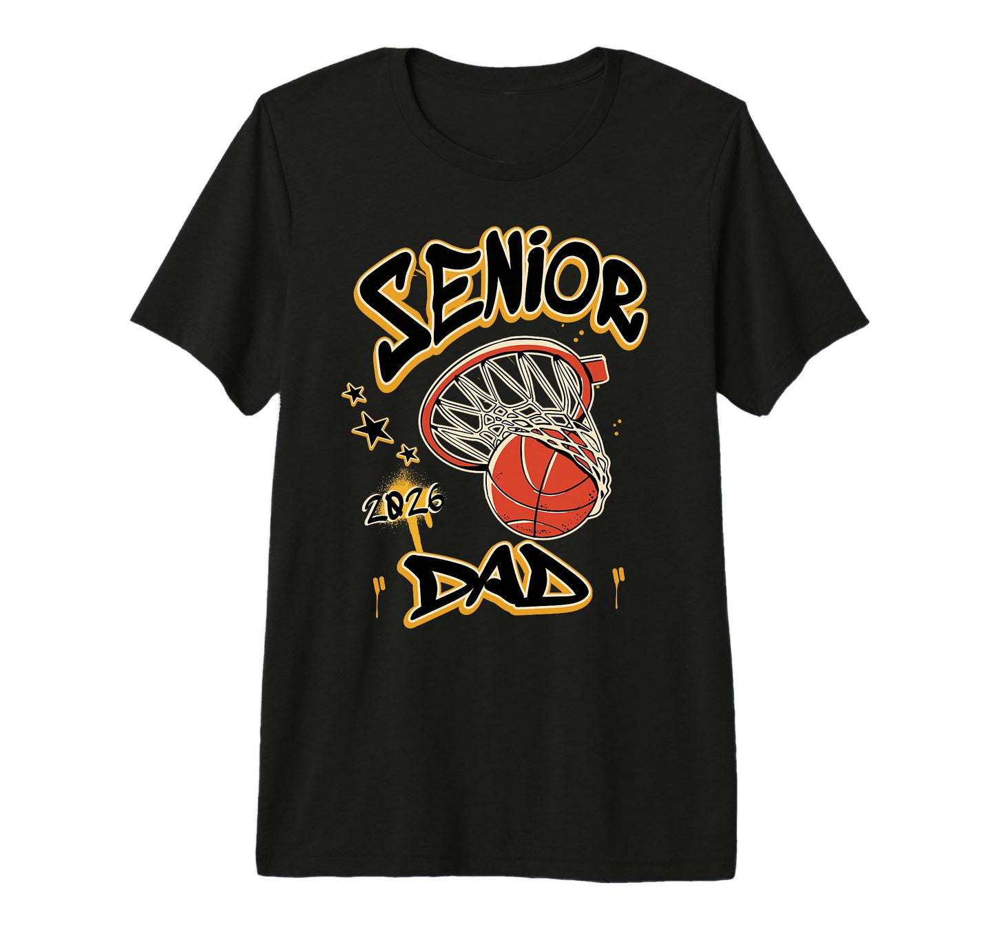 Proud Senior Basketball Dad 2026 T-Shirt - Minimalist Print Men Women - T-Shirt, Sweatshirt, Hoodie