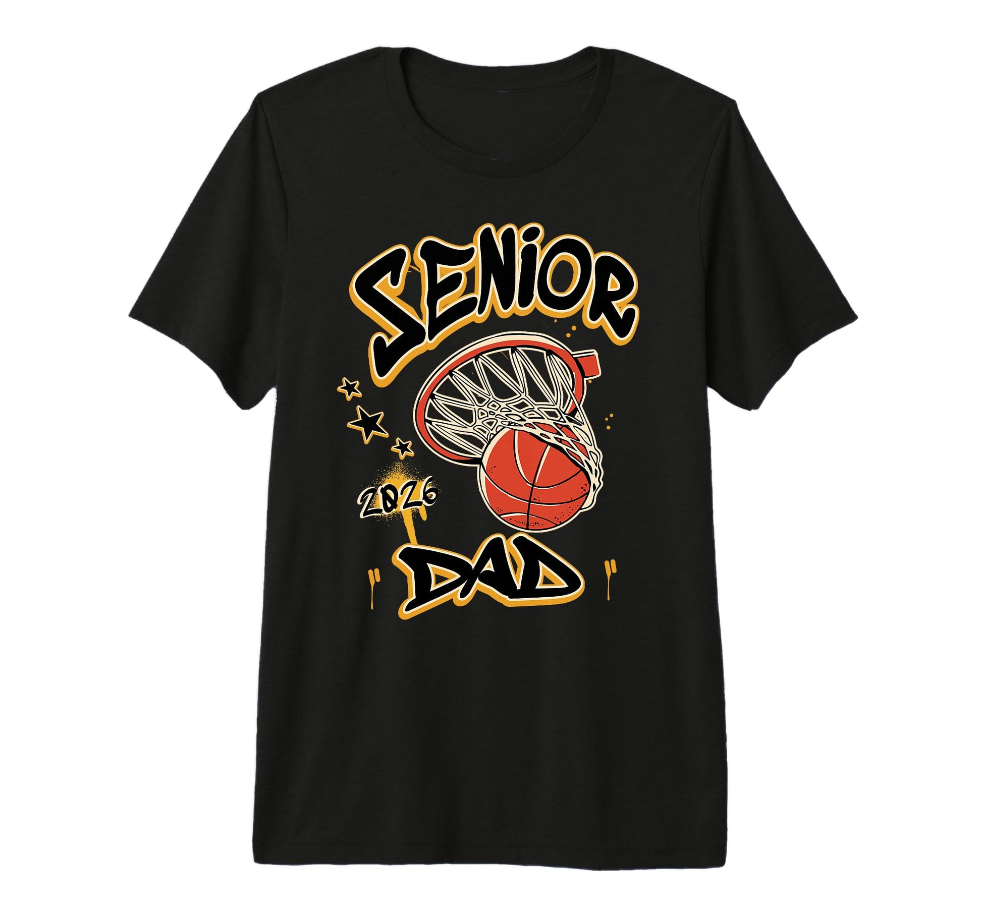 Proud Senior Basketball Dad 2026 T-Shirt - Minimalist Print Men Women - T-Shirt, Sweatshirt, Hoodie