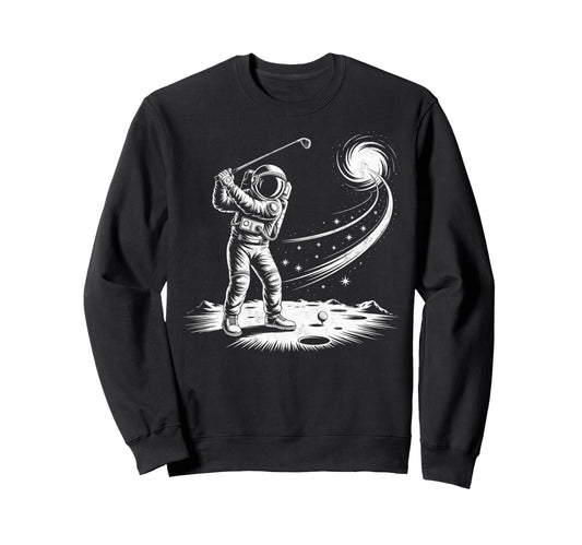Astronaut Golf Player Golfing Golfer Sweatshirt - Streetwear Style Unisex - T-Shirt, Sweatshirt, Hoodie