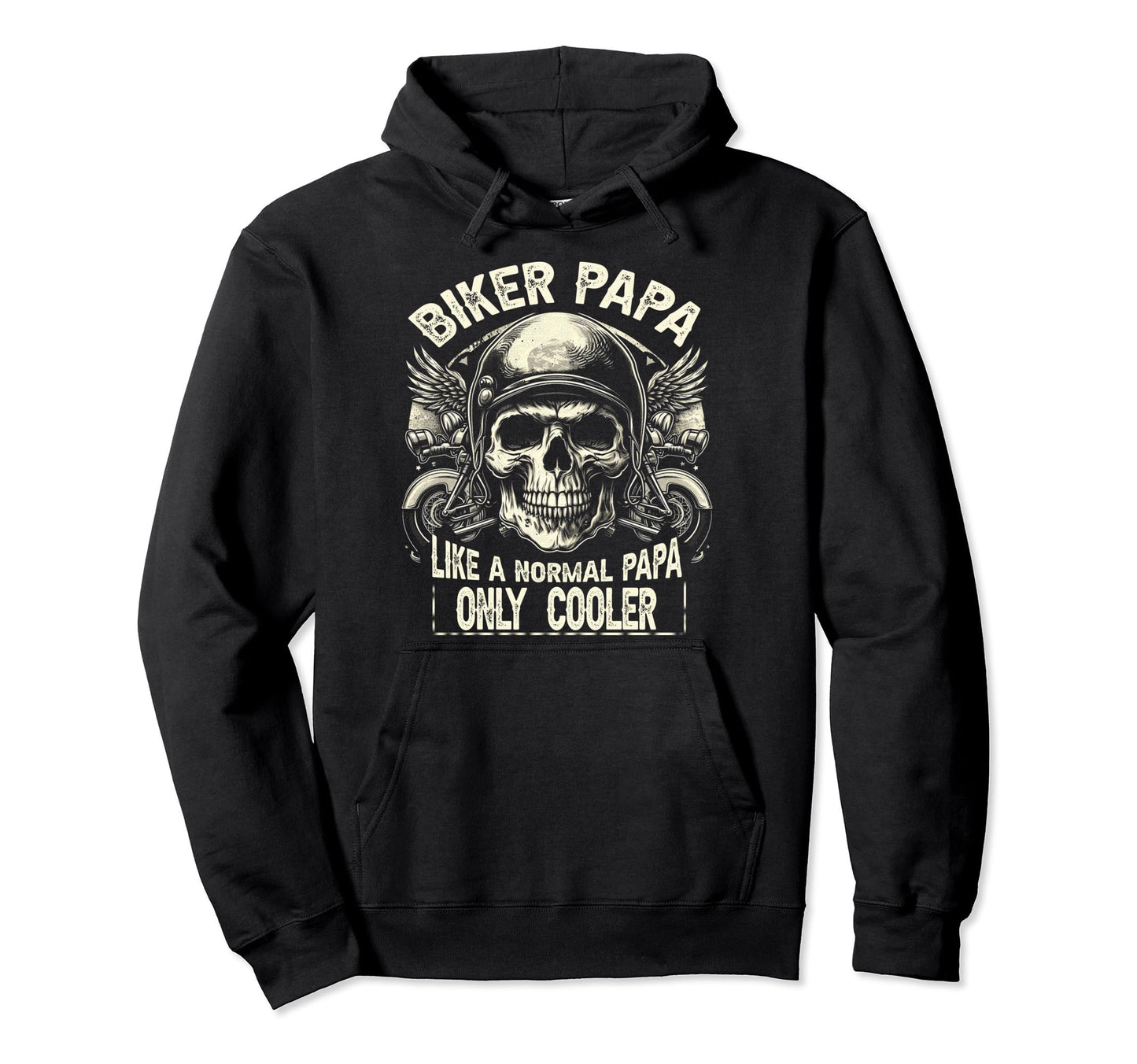 Biker Papa Motorcycle Lovers Dad Hoodie - Casual Everyday Wear for Adults - T-Shirt, Sweatshirt, Hoodie