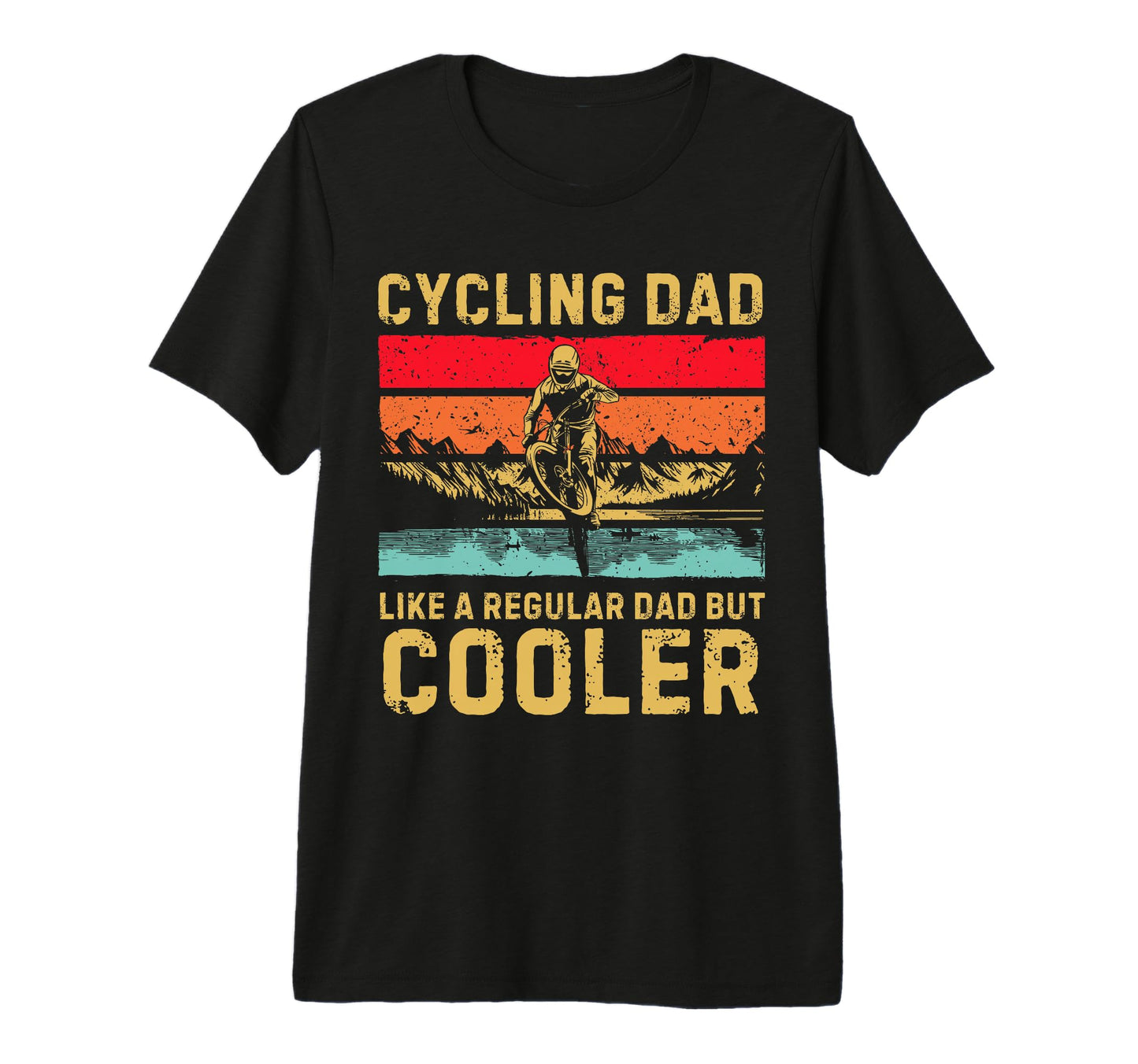 Cycling Dad Bicycling Bikers Bicycle T-Shirt - Graphic Print for Adults - T-Shirt, Sweatshirt, Hoodie