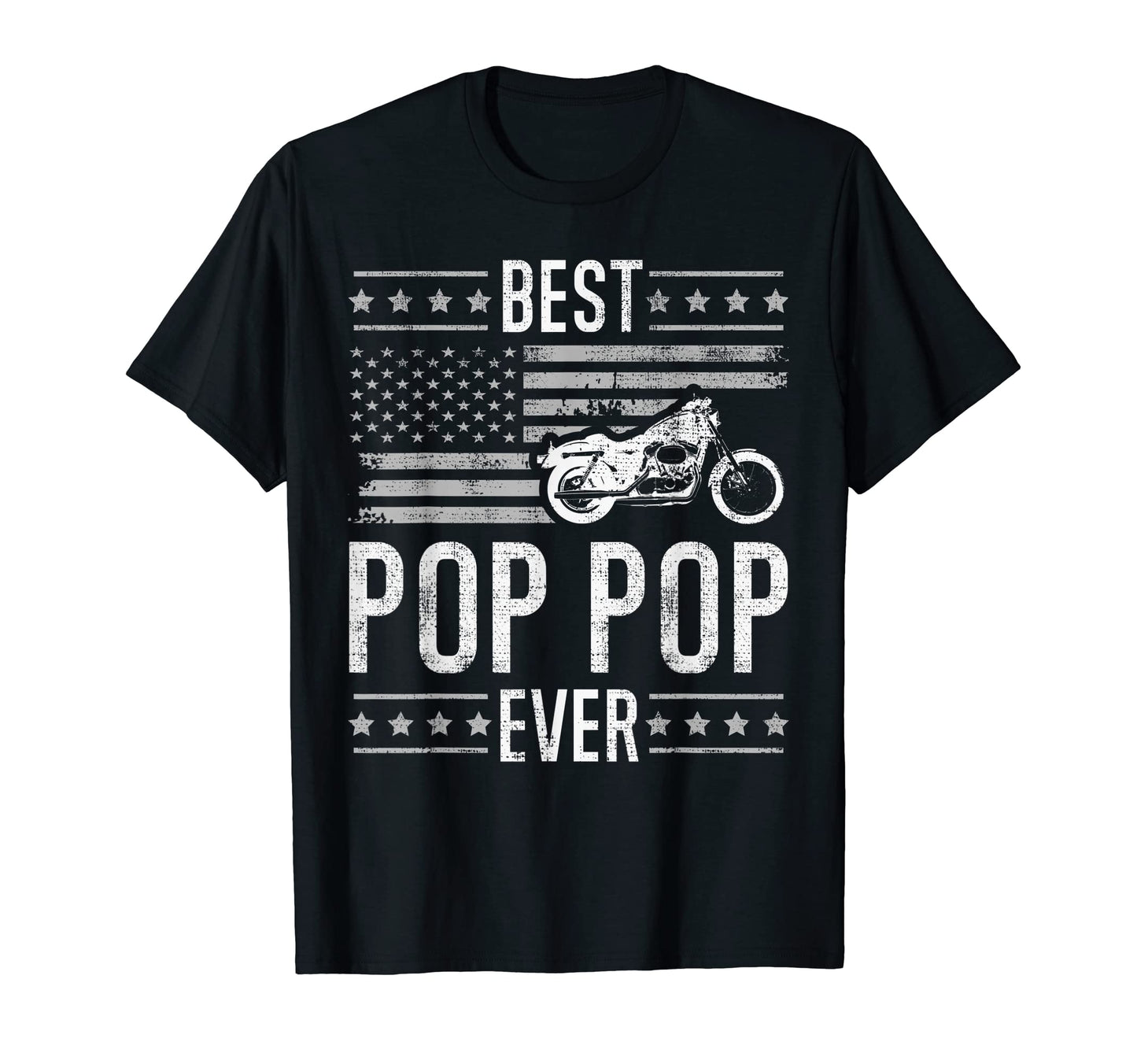 Best Pop Pop Ever Motorcycle T-Shirt - Aesthetic Graphic for Adults - T-Shirt, Sweatshirt, Hoodie