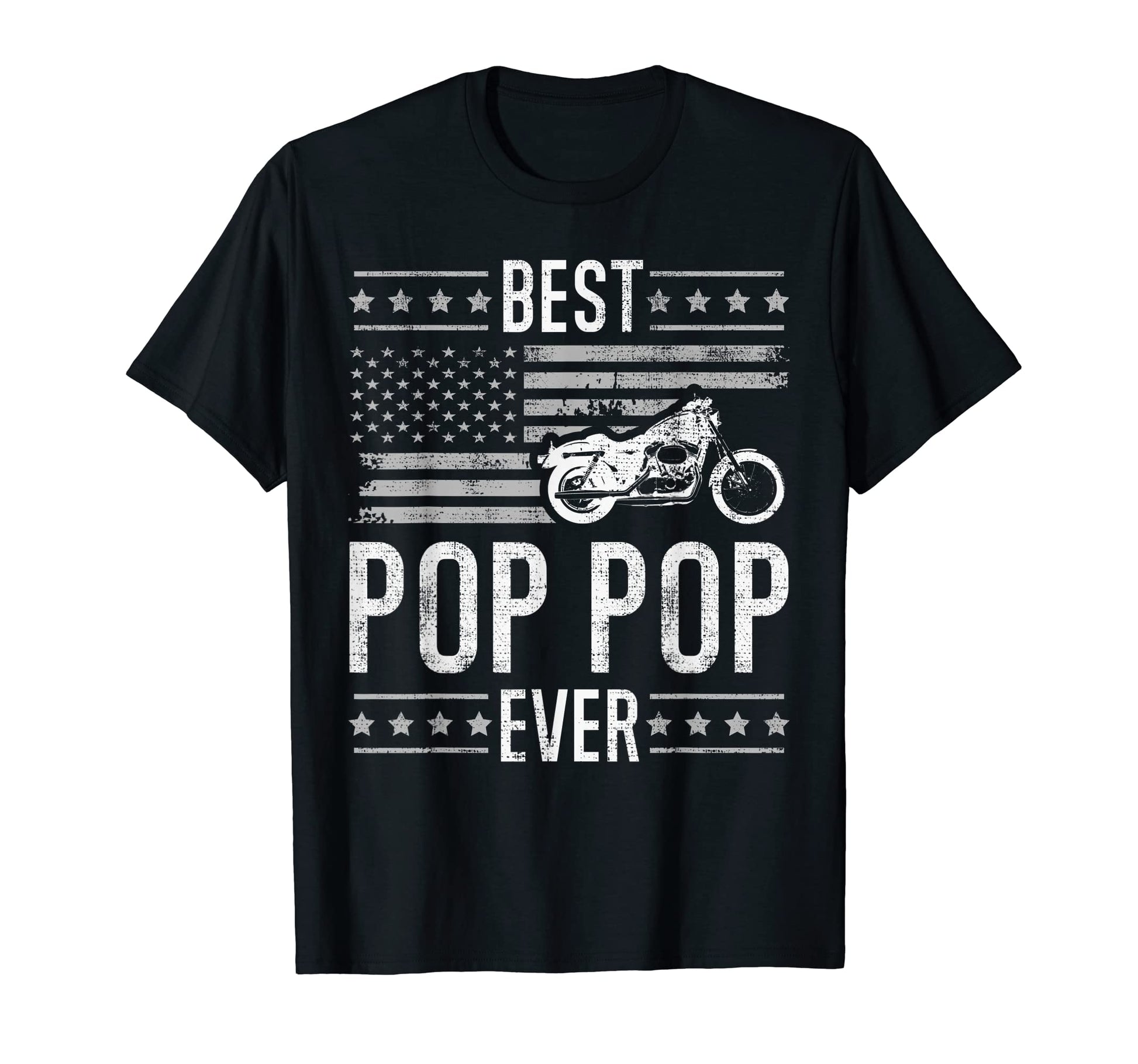 Best Pop Pop Ever Motorcycle T-Shirt - Aesthetic Graphic for Adults - T-Shirt, Sweatshirt, Hoodie