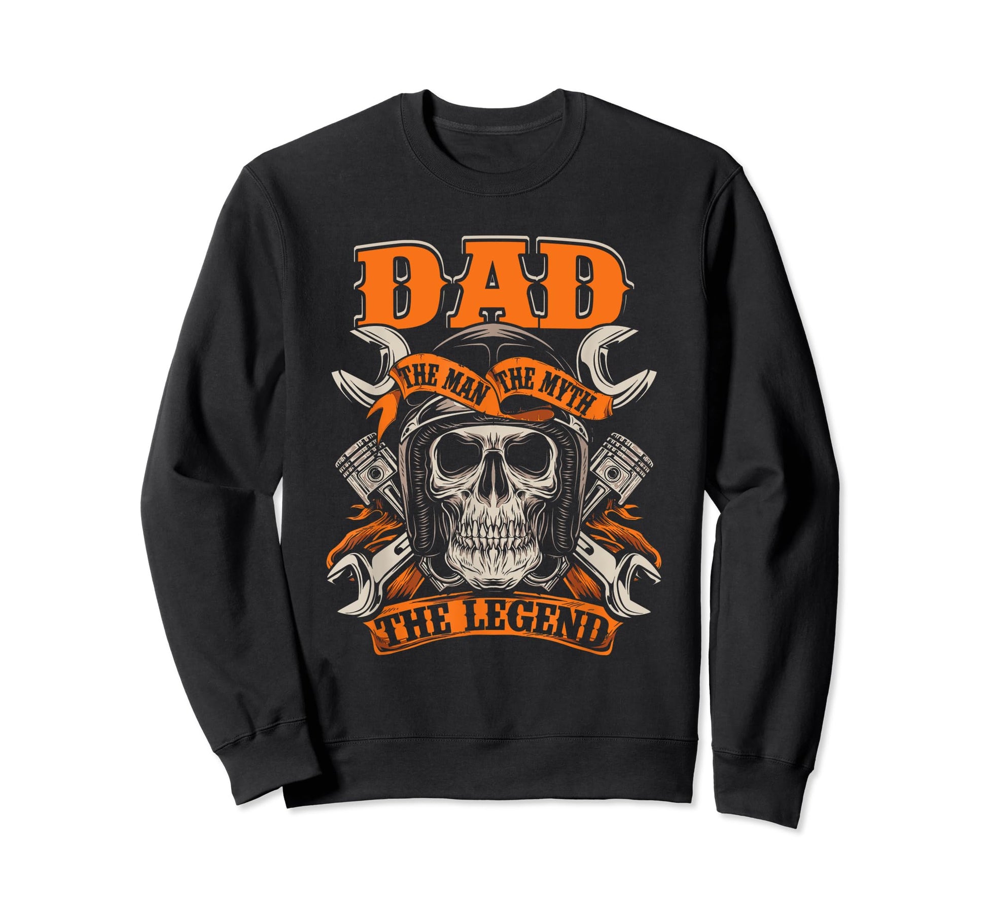 Biker Dad Motorcycle Fathers Day Myth Sweatshirt - Graphic Print Unisex - T-Shirt, Sweatshirt, Hoodie