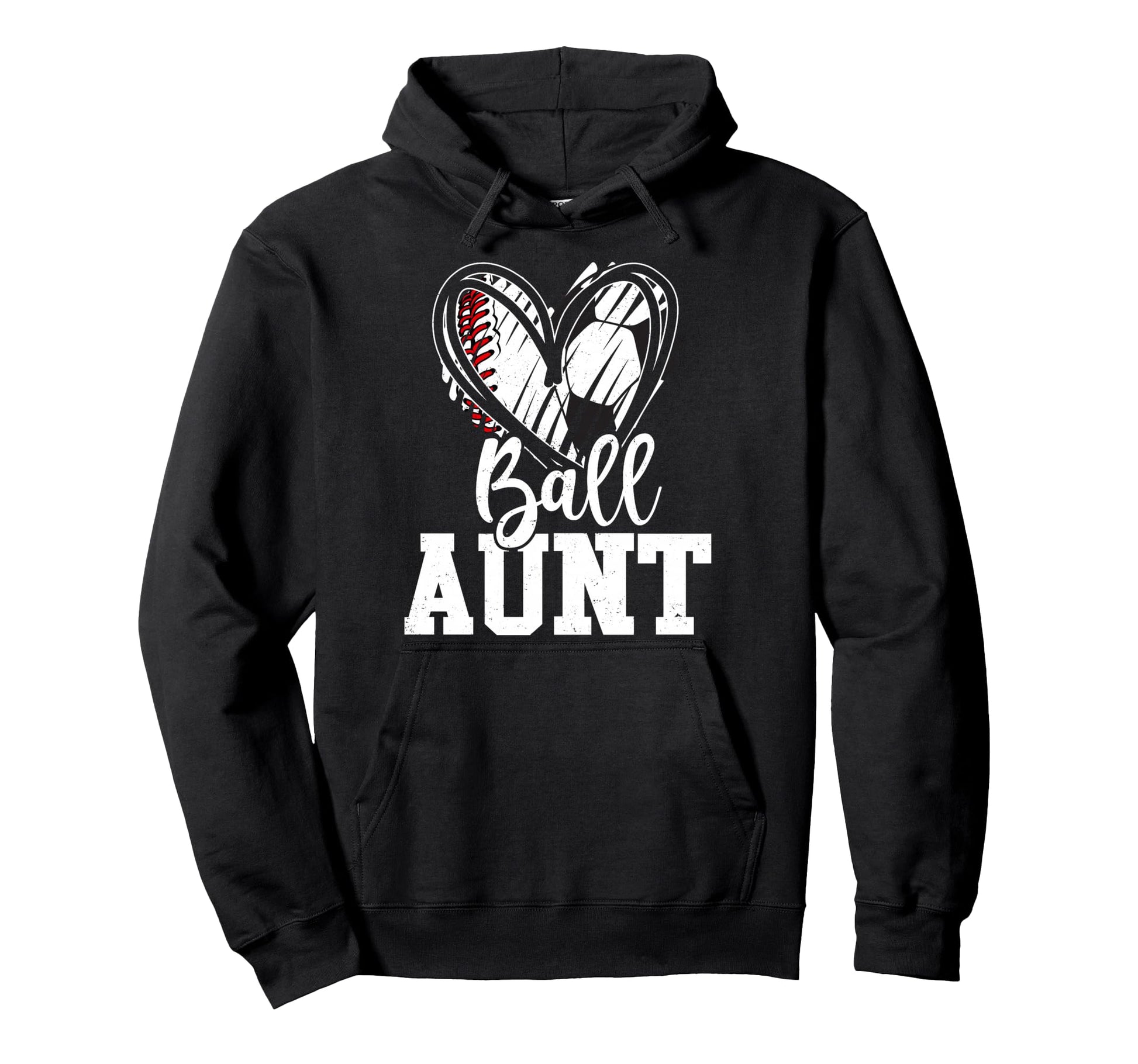 Ball Aunt Baseball Soccer Aunt Hoodie - Streetwear Style for Adults - T-Shirt, Sweatshirt, Hoodie