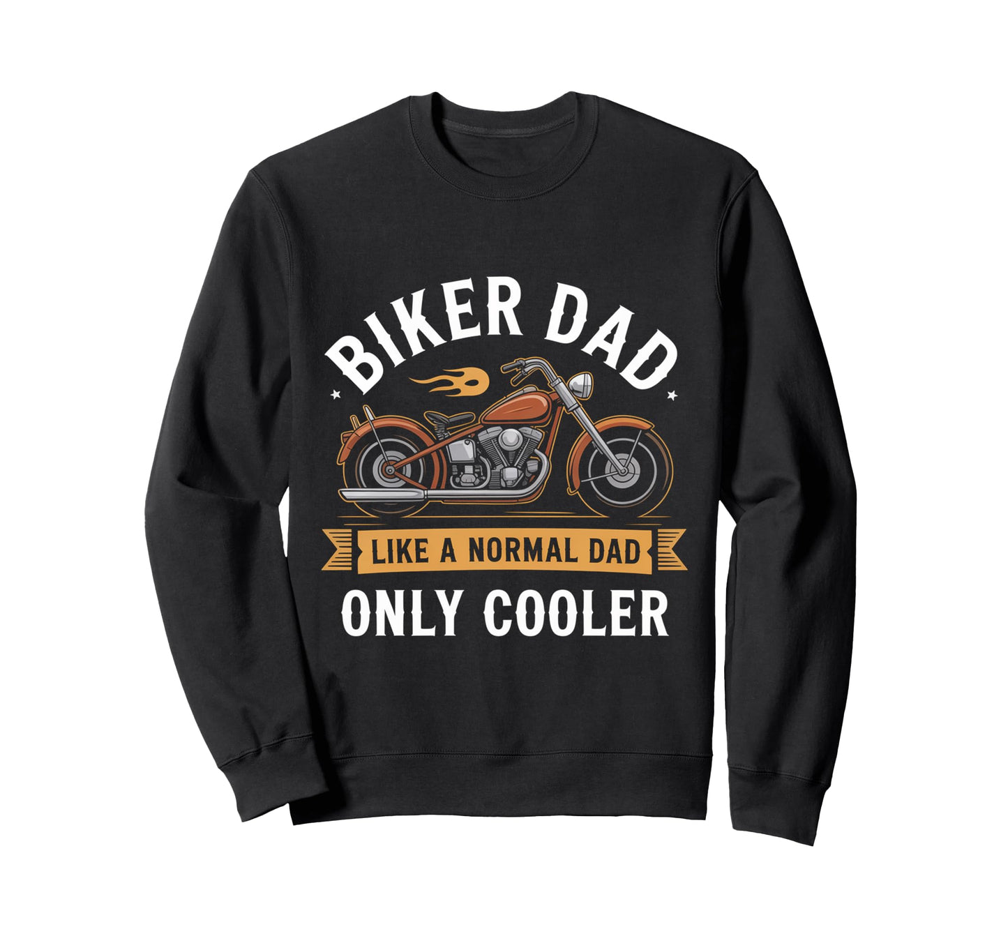 Biker Dad Motorcycle Funny Bike Sweatshirt - Minimalist Print for Adults - T-Shirt, Sweatshirt, Hoodie
