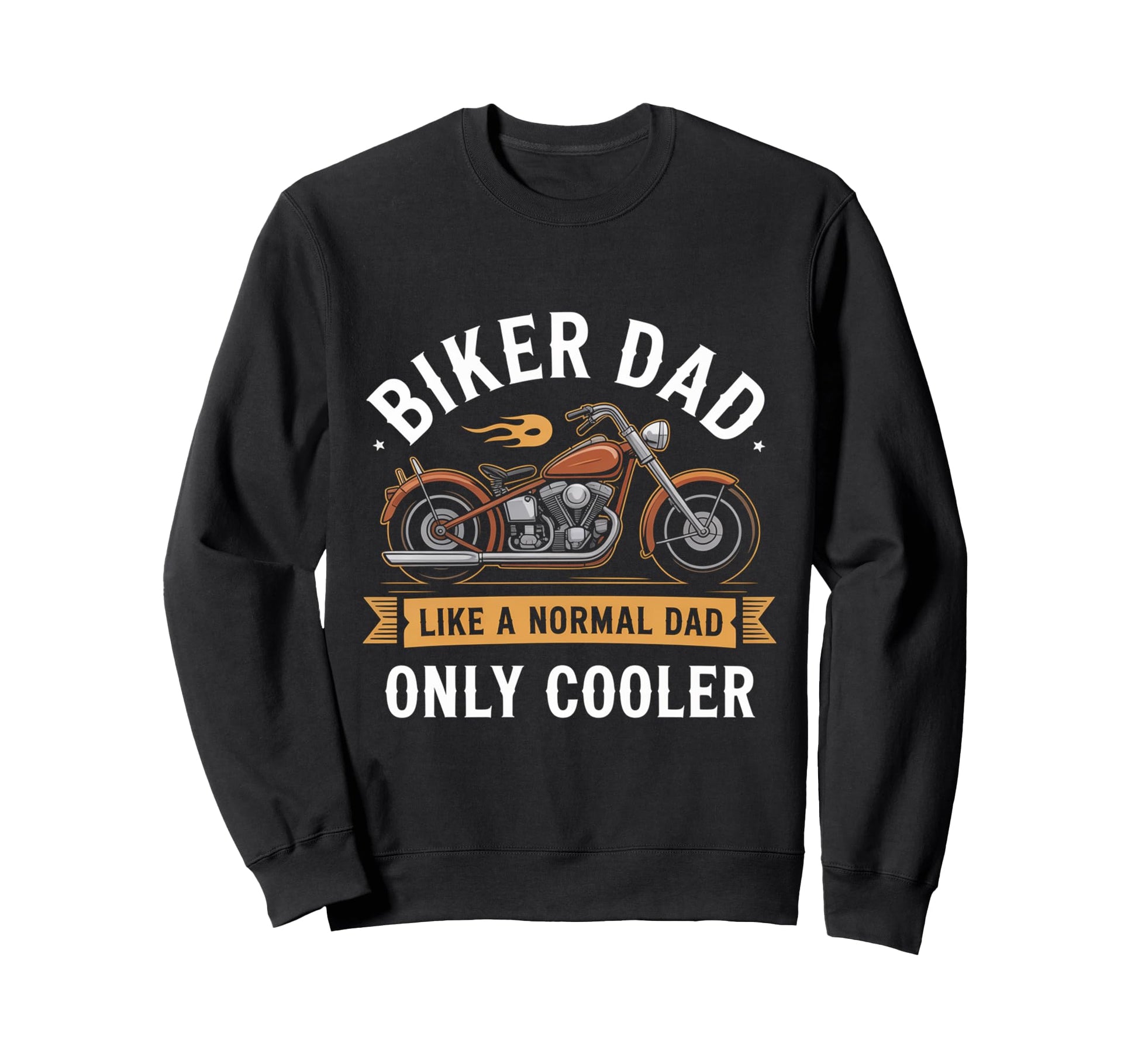 Biker Dad Motorcycle Funny Bike Sweatshirt - Minimalist Print for Adults - T-Shirt, Sweatshirt, Hoodie