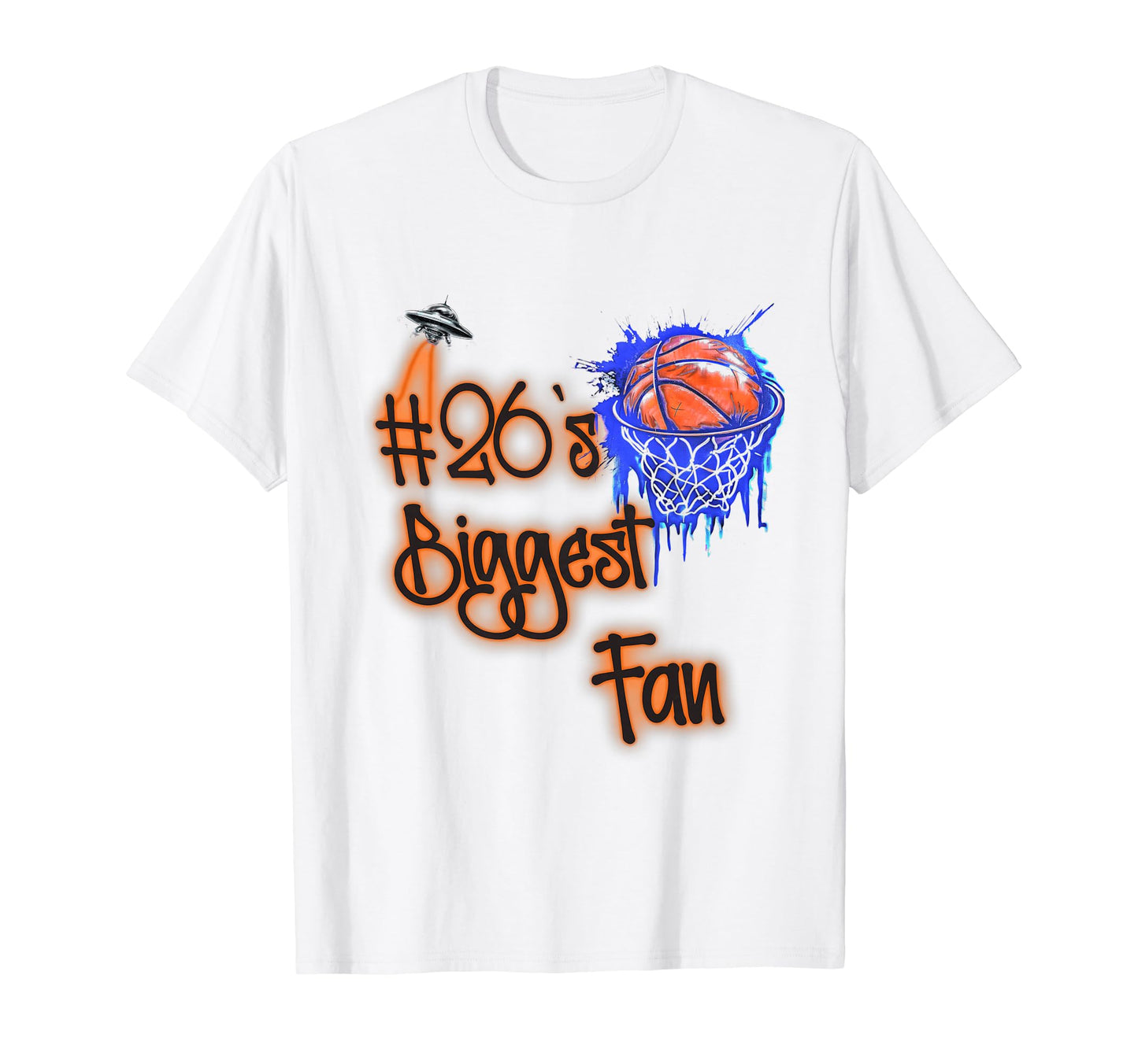 26 Biggest Fan Basketball Player 26 Dad Mom T-Shirt - Unique Graphic Unisex - T-Shirt, Sweatshirt, Hoodie