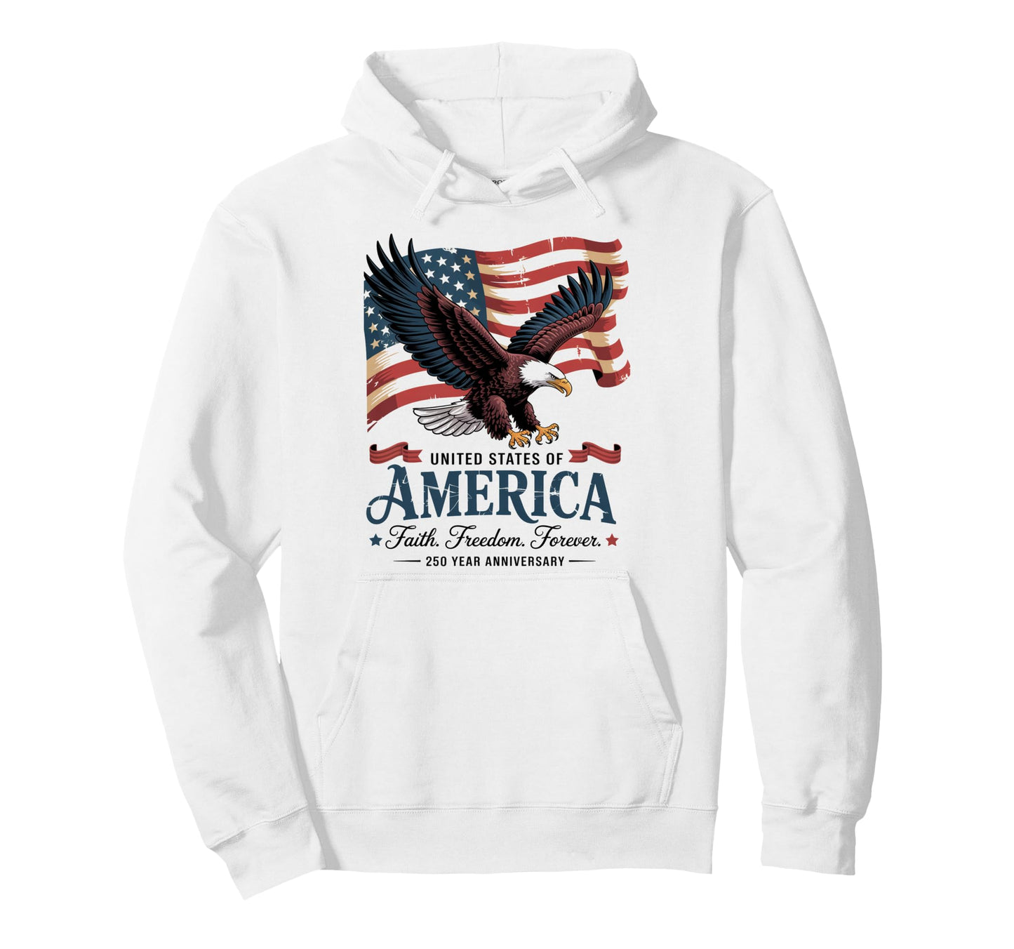 250Th Anniversary America American Hoodie - Casual Everyday Wear Men Women - T-Shirt, Sweatshirt, Hoodie