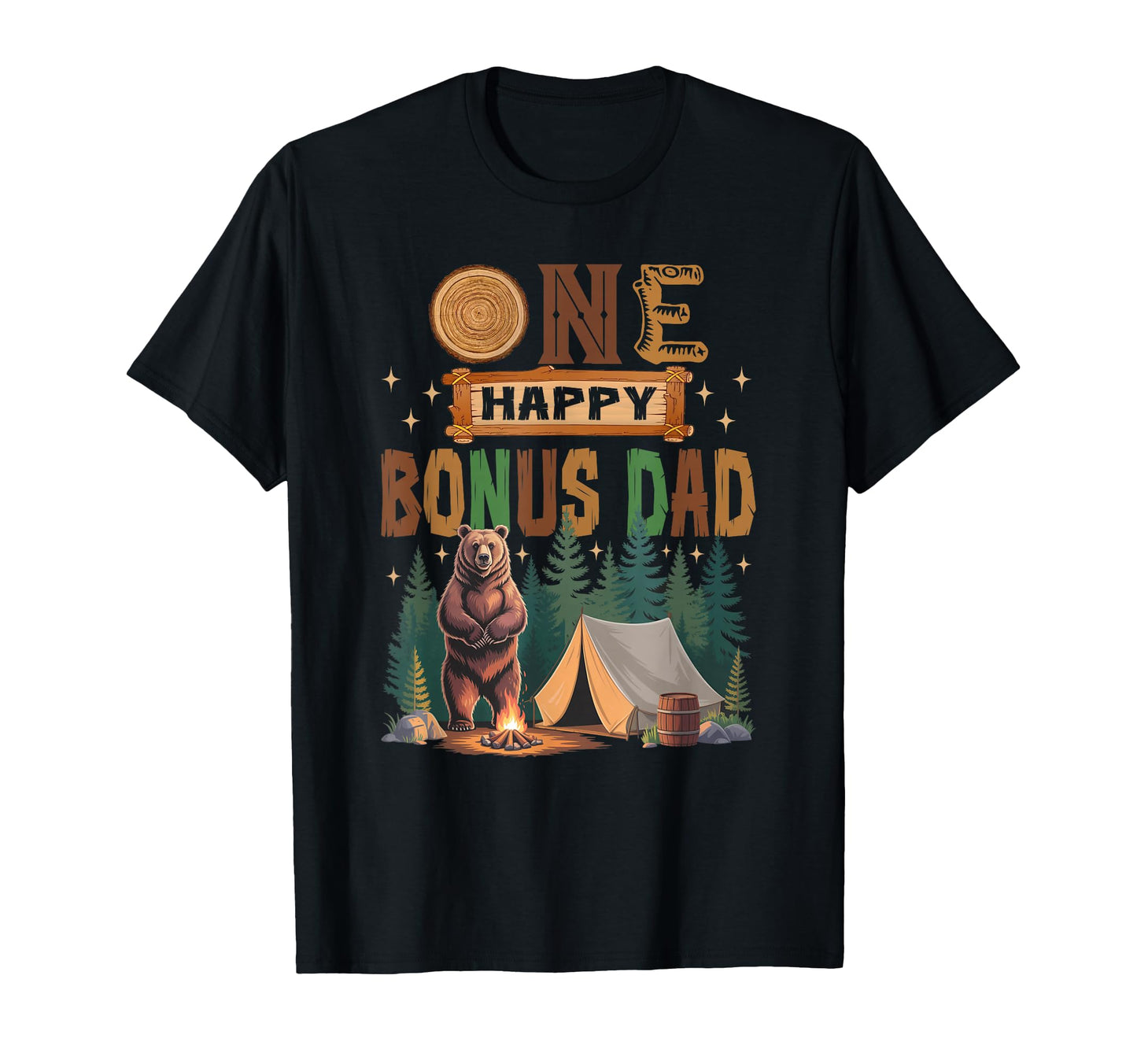 One Happy Bonus Dad Camper 1St T-Shirt - Casual Everyday Wear for Adults - T-Shirt, Sweatshirt, Hoodie