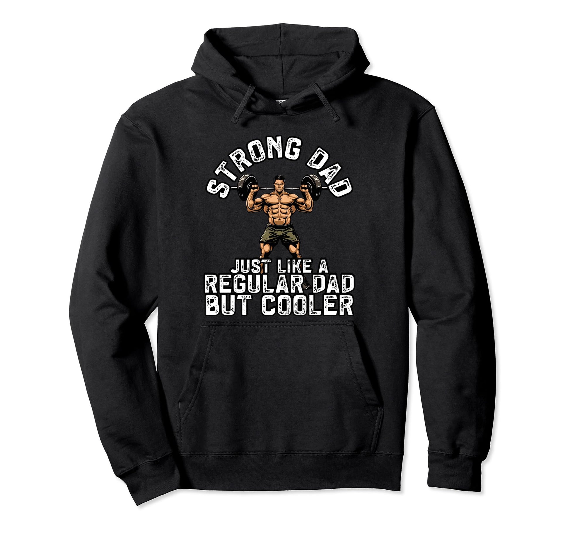 Strong Dad Like Regular Dad But Hoodie - Aesthetic Graphic for Adults - T-Shirt, Sweatshirt, Hoodie