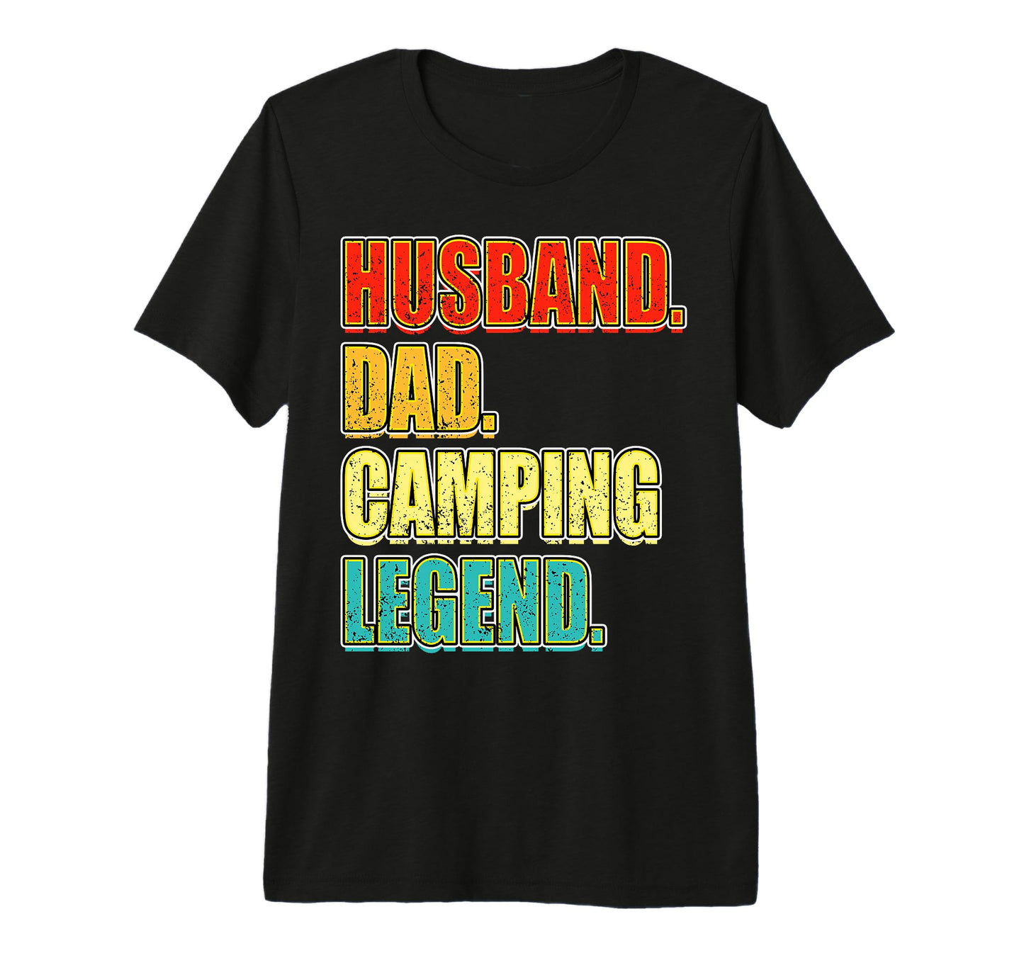 Husband Dad Camping Legend Fathers Day T-Shirt - Trendy Graphic for Adults - T-Shirt, Sweatshirt, Hoodie