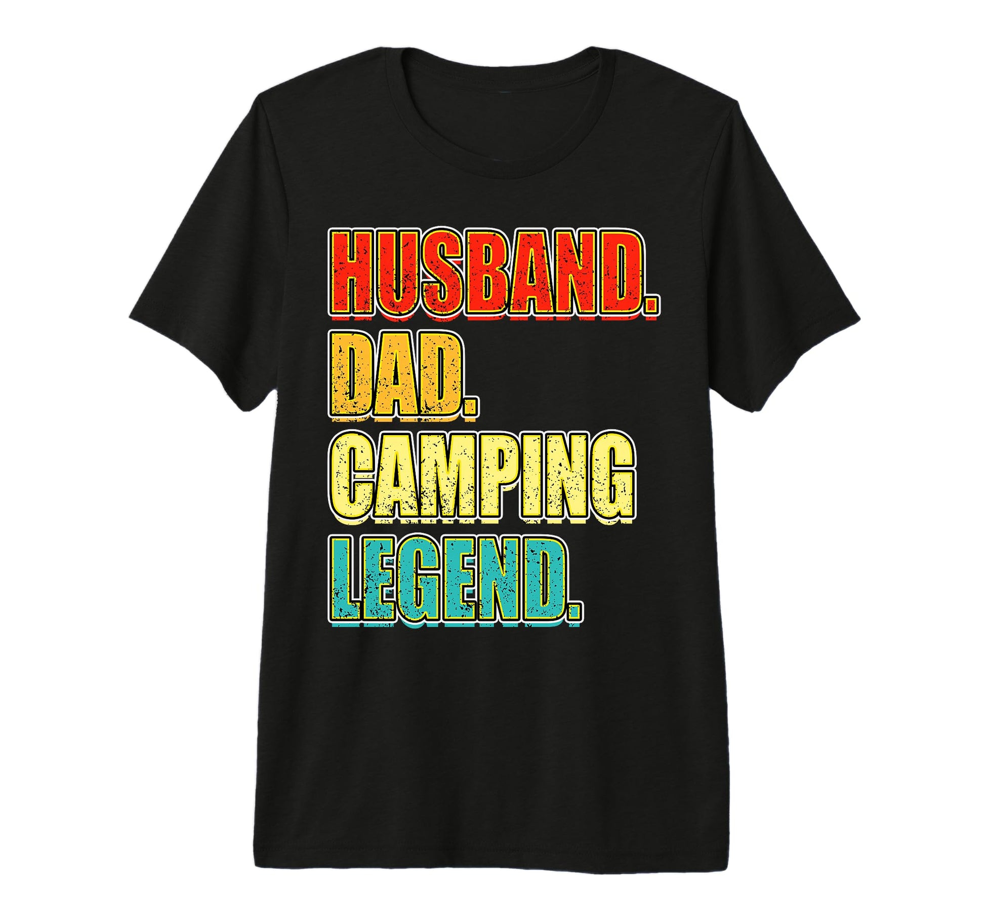 Husband Dad Camping Legend Fathers Day T-Shirt - Trendy Graphic for Adults - T-Shirt, Sweatshirt, Hoodie
