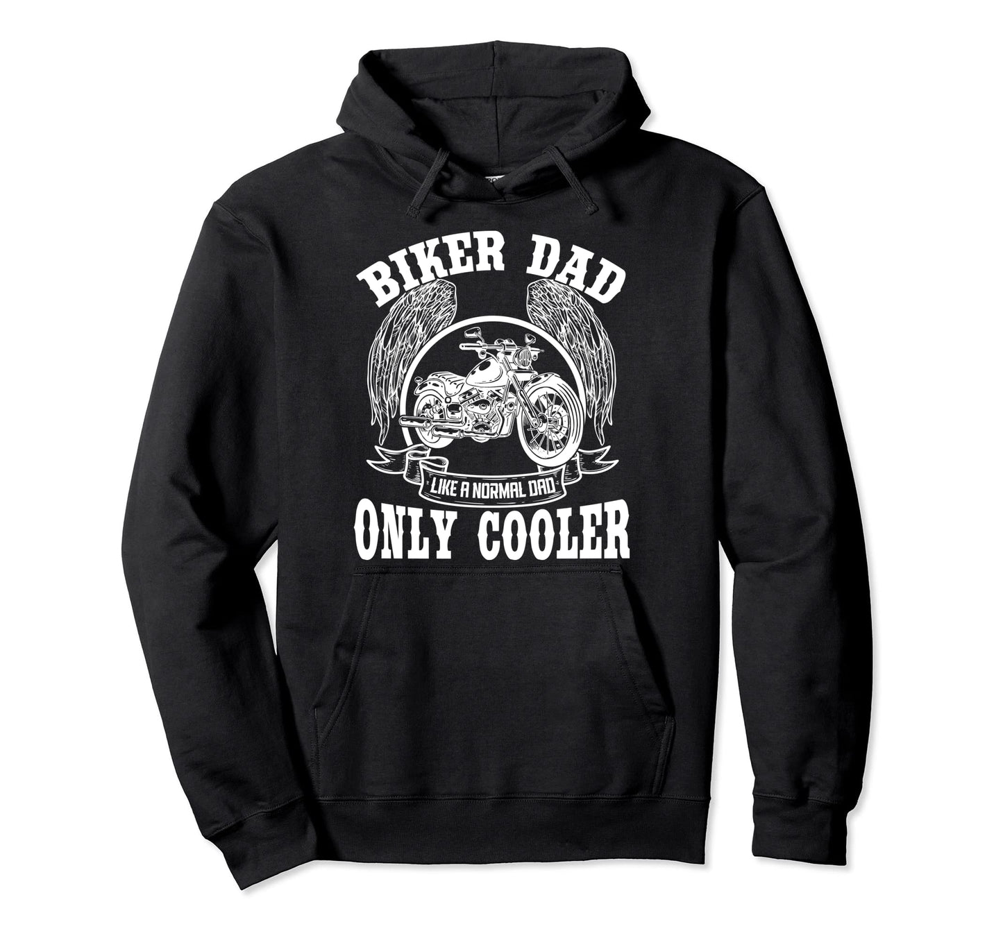 Biker Dad Motorcycle Bike Chopper Hoodie - Custom Art Print Men Women - T-Shirt, Sweatshirt, Hoodie
