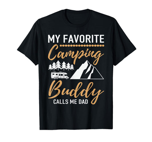 Camping Papa My Favorite Camping T-Shirt - Custom Art Print Men Women - T-Shirt, Sweatshirt, Hoodie