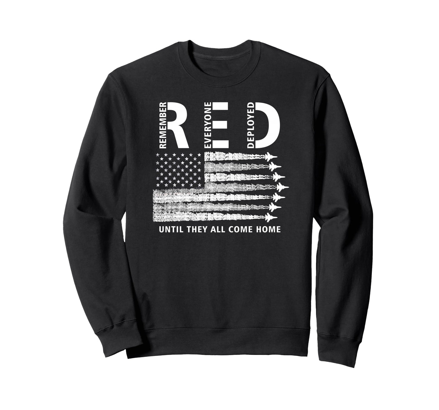 Red American Flag Remember Everyone Sweatshirt - Minimalist Print Unisex - T-Shirt, Sweatshirt, Hoodie