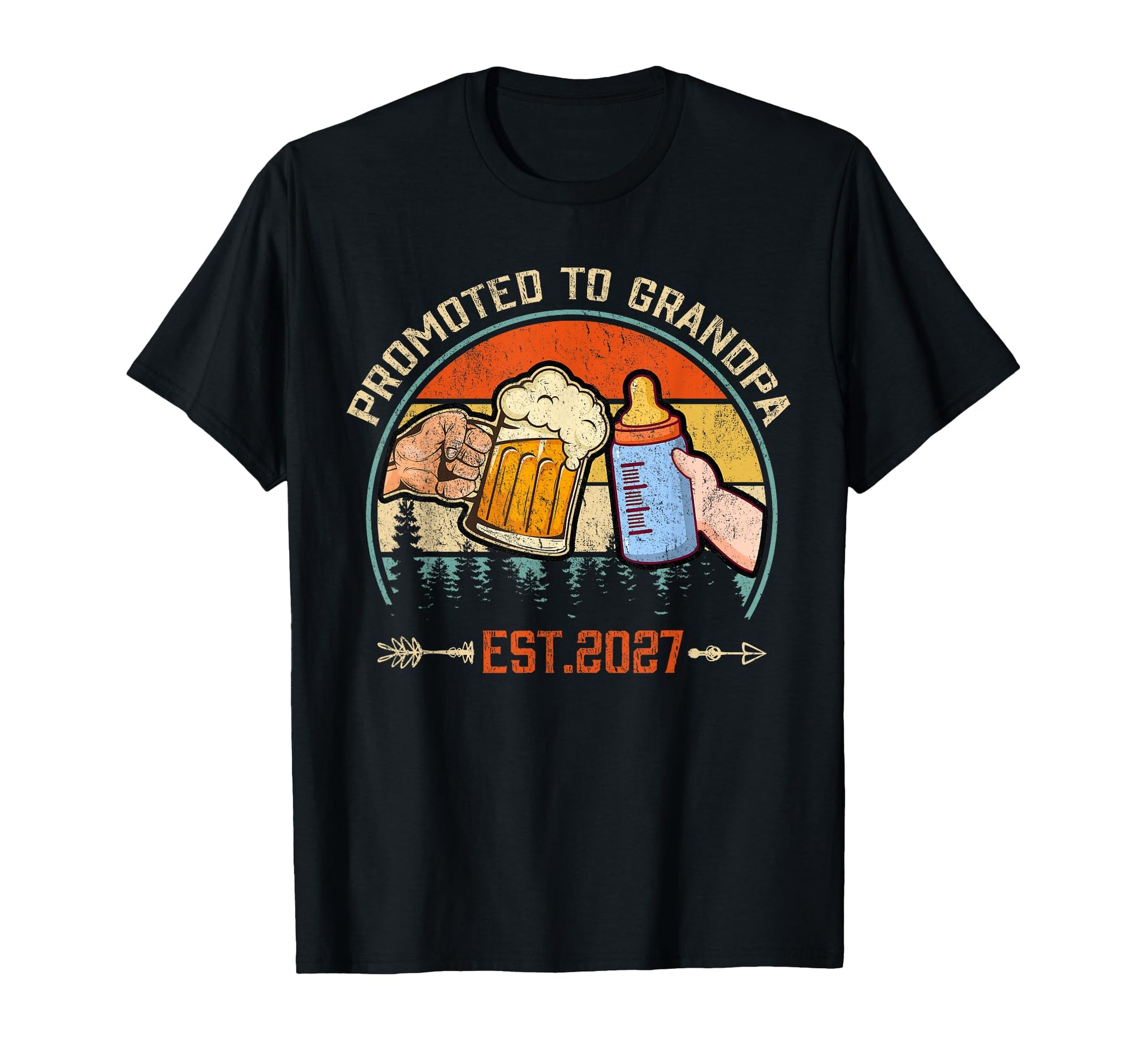 Promoted To Grandpa 2027 Funny New T-Shirt - Streetwear Style Men Women - T-Shirt, Sweatshirt, Hoodie
