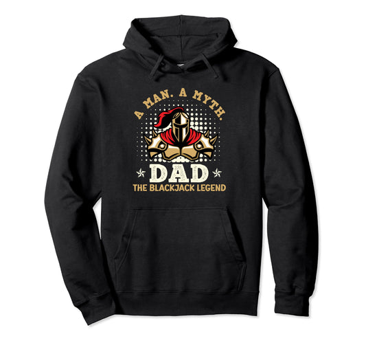 Blackjack Casino Myth Dad Blackjack Hoodie - Minimalist Print Men Women - T-Shirt, Sweatshirt, Hoodie