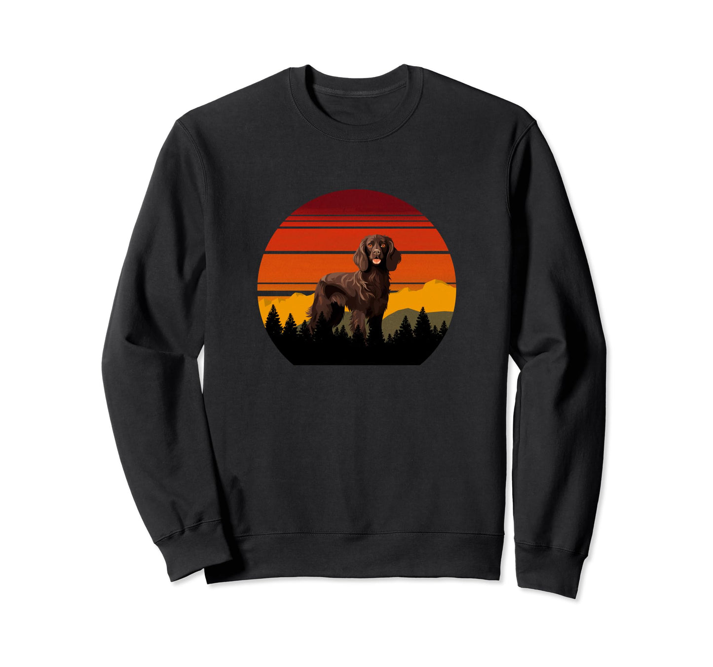 Boykin Dog Sunset Distressed Hiking Sweatshirt - Trendy Graphic for Adults - T-Shirt, Sweatshirt, Hoodie