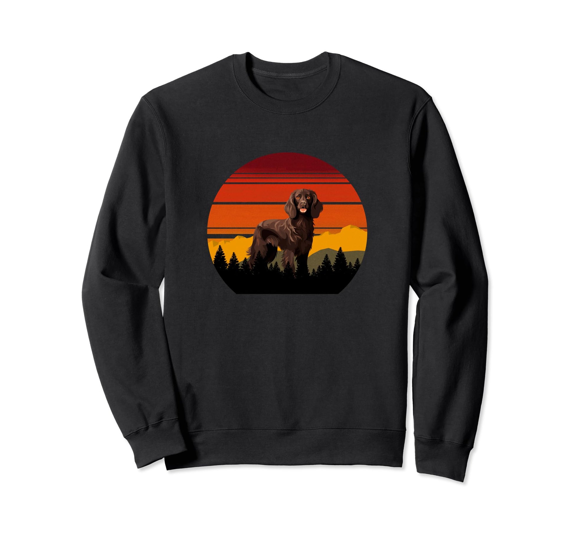 Boykin Dog Sunset Distressed Hiking Sweatshirt - Trendy Graphic for Adults - T-Shirt, Sweatshirt, Hoodie