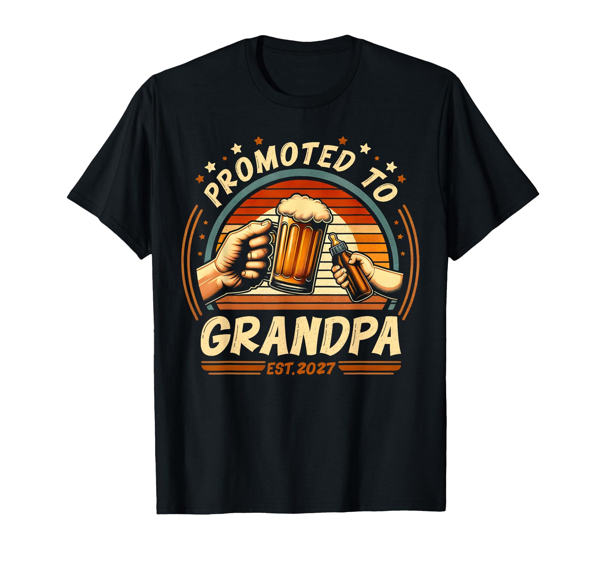 Promoted To Grandpa 2027 Funny New T-Shirt - Custom Art Print for Adults - T-Shirt, Sweatshirt, Hoodie