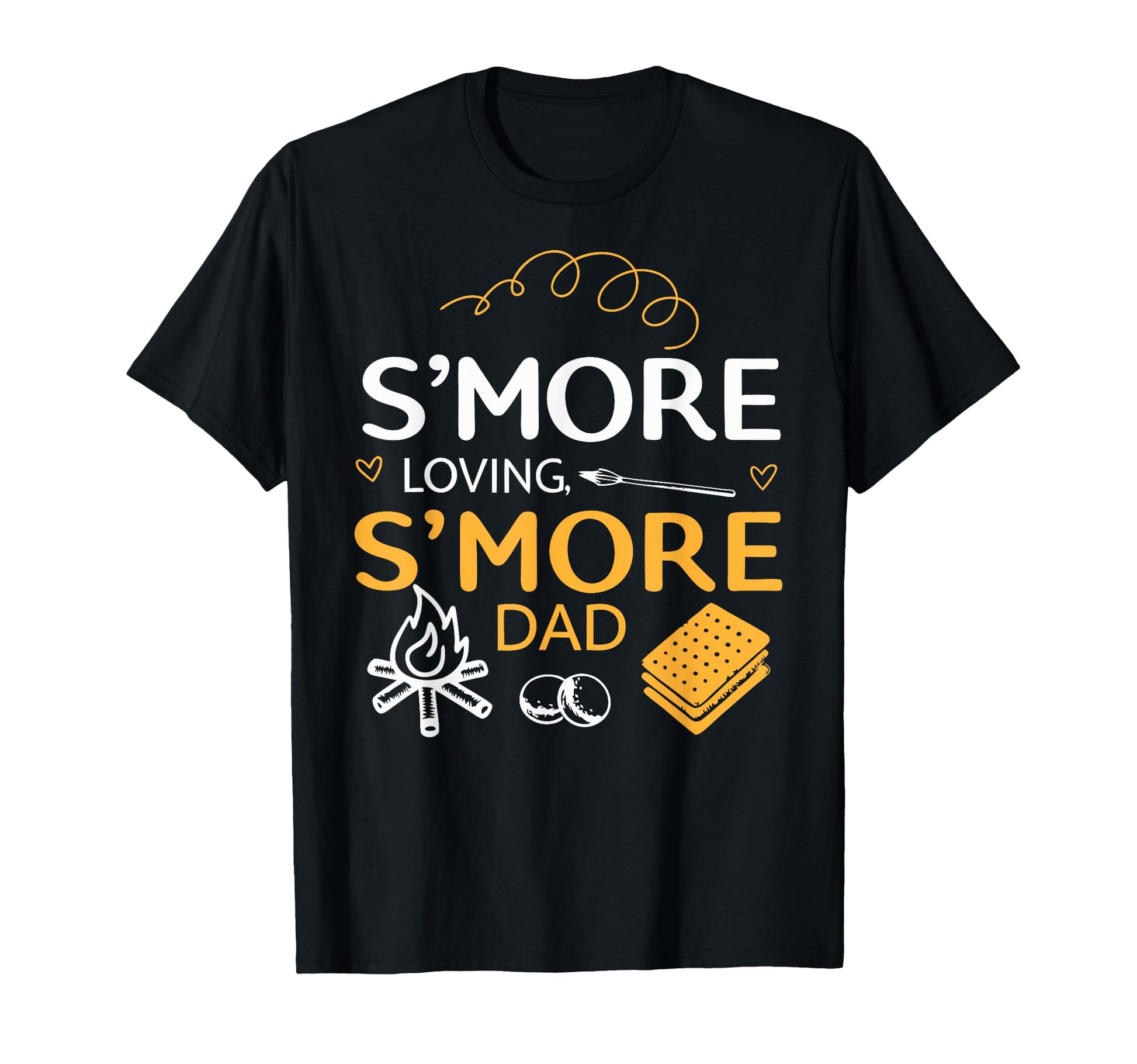Smore Loving Fathers Day Camping Dad T-Shirt - Graphic Print for Adults - T-Shirt, Sweatshirt, Hoodie