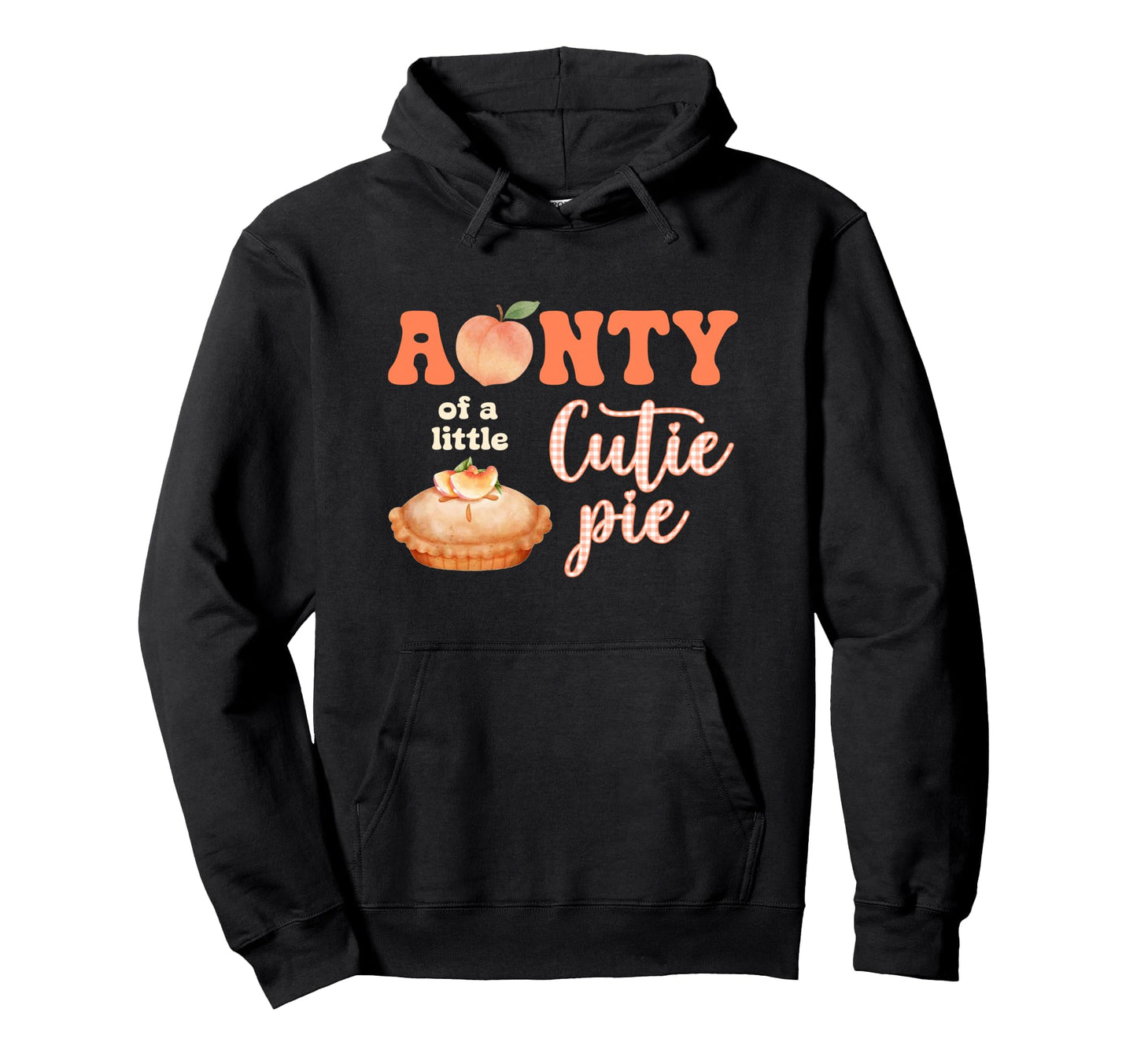 Aunty Little Cutie Peach Pie Bow Hoodie - Fun Novelty Design Unisex - T-Shirt, Sweatshirt, Hoodie