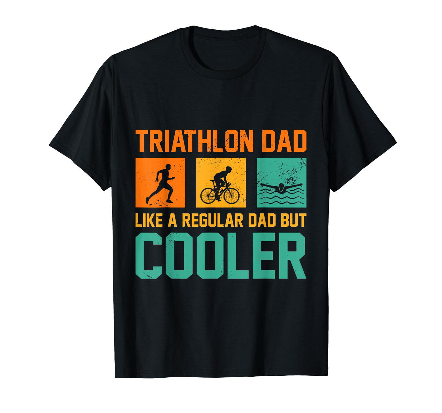 Triathlon Dad Like Normal Dad But Cooler T-Shirt - Minimalist Print Unisex - T-Shirt, Sweatshirt, Hoodie