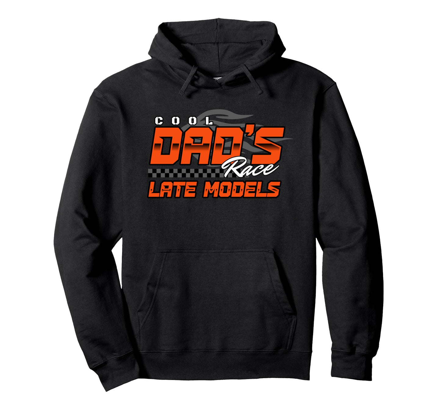 Dirt Track Racing Dads Race Late Hoodie - Fun Novelty Design for Adults - T-Shirt, Sweatshirt, Hoodie