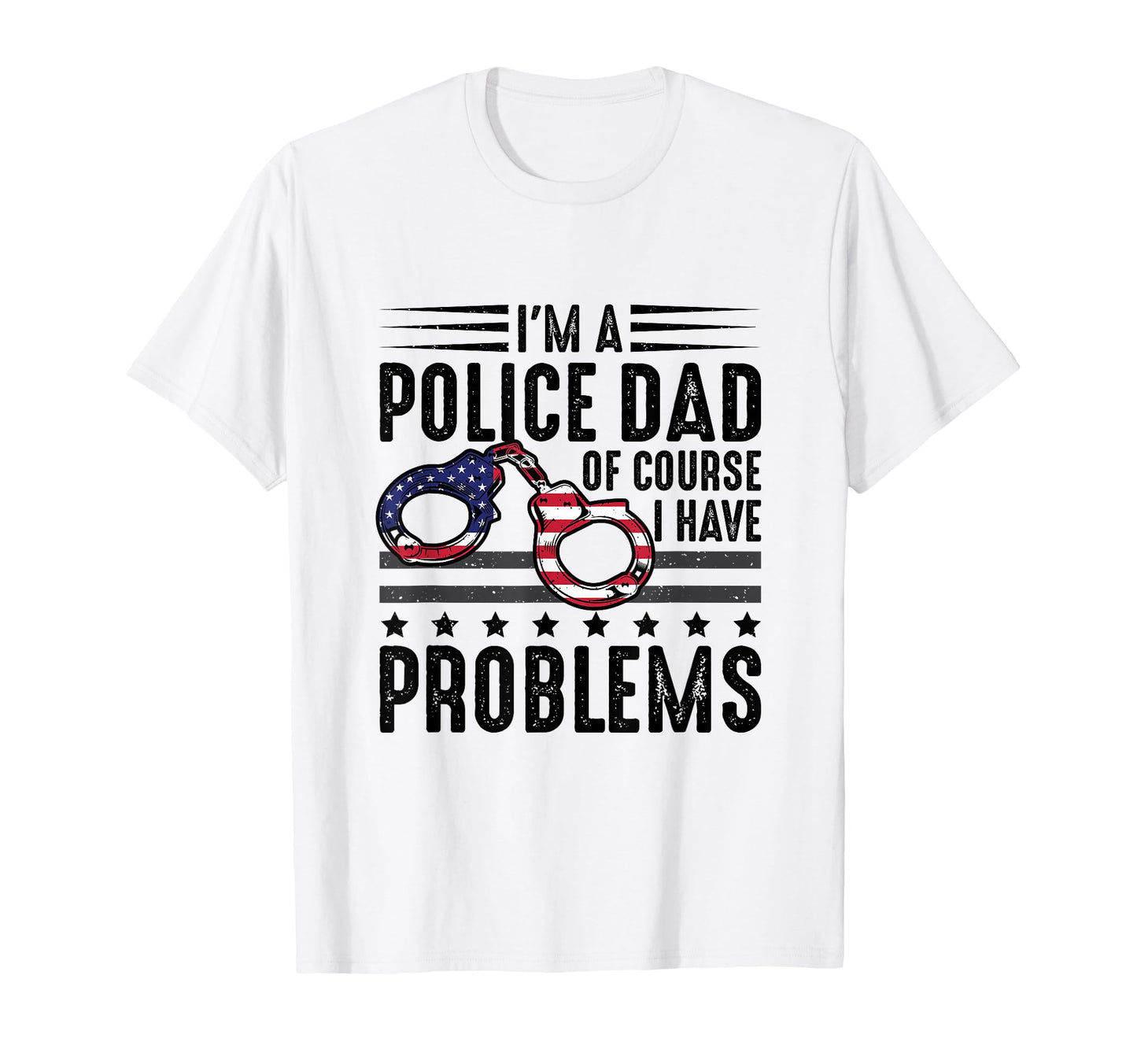Thin Blue Line Im Police Dad Course T-Shirt - Aesthetic Graphic for Adults - T-Shirt, Sweatshirt, Hoodie