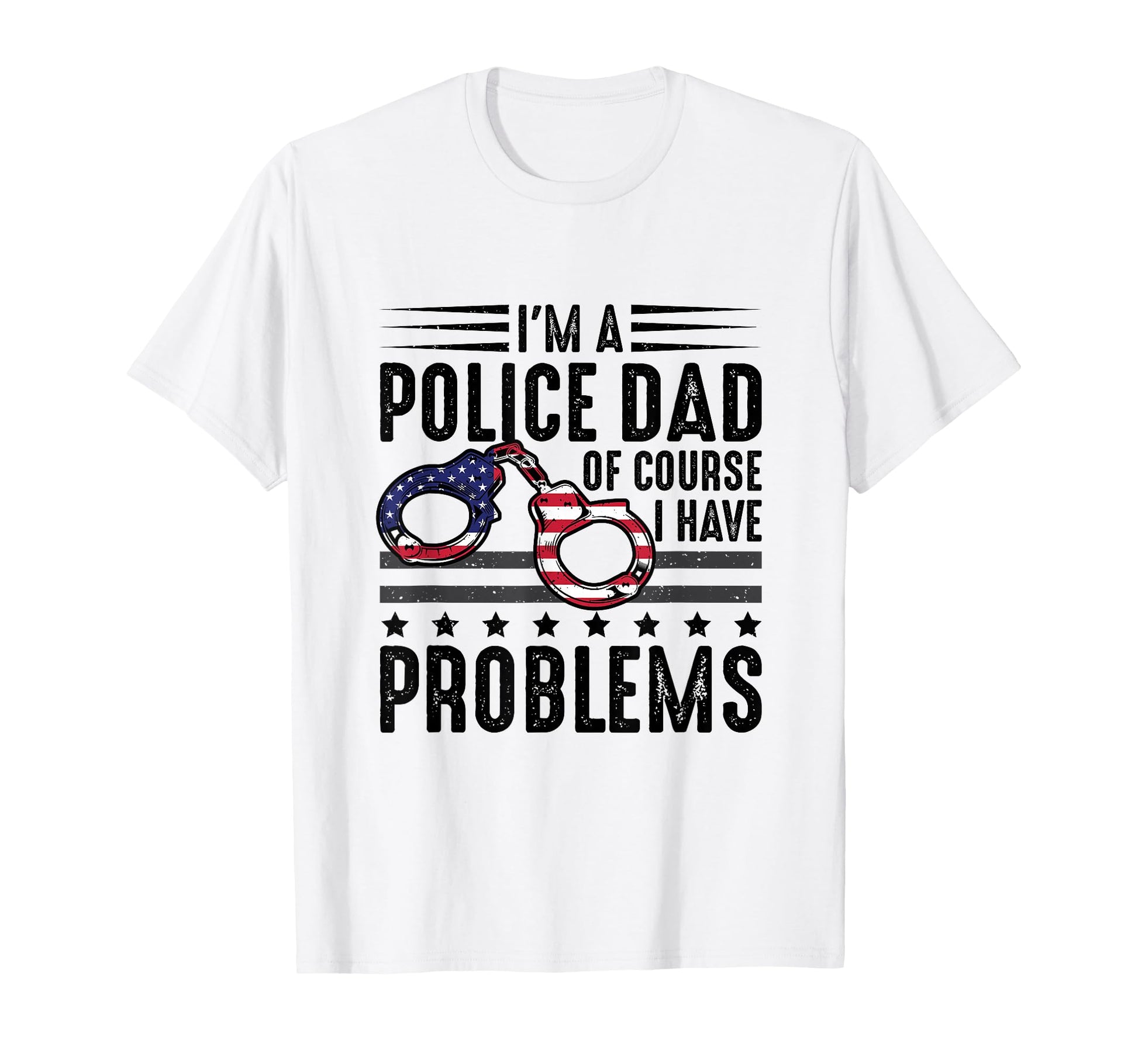 Thin Blue Line Im Police Dad Course T-Shirt - Aesthetic Graphic for Adults - T-Shirt, Sweatshirt, Hoodie