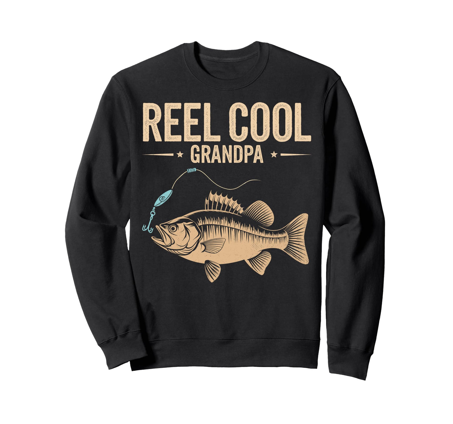 Reel Grandpa Fisherman Grandad Bass Sweatshirt - Graphic Print for Adults - T-Shirt, Sweatshirt, Hoodie