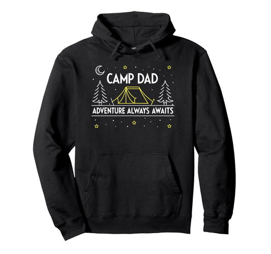 Camping Dad Adventure Camping Fathers Hoodie - Graphic Print for Adults - T-Shirt, Sweatshirt, Hoodie