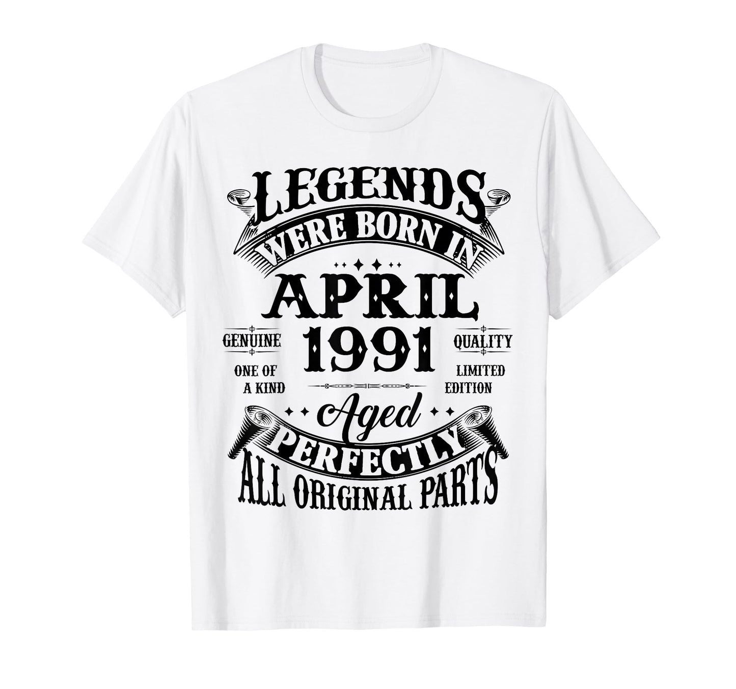 35Th Birthday Gift Legend Born April T-Shirt - Novelty Apparel Men Women - T-Shirt, Sweatshirt, Hoodie
