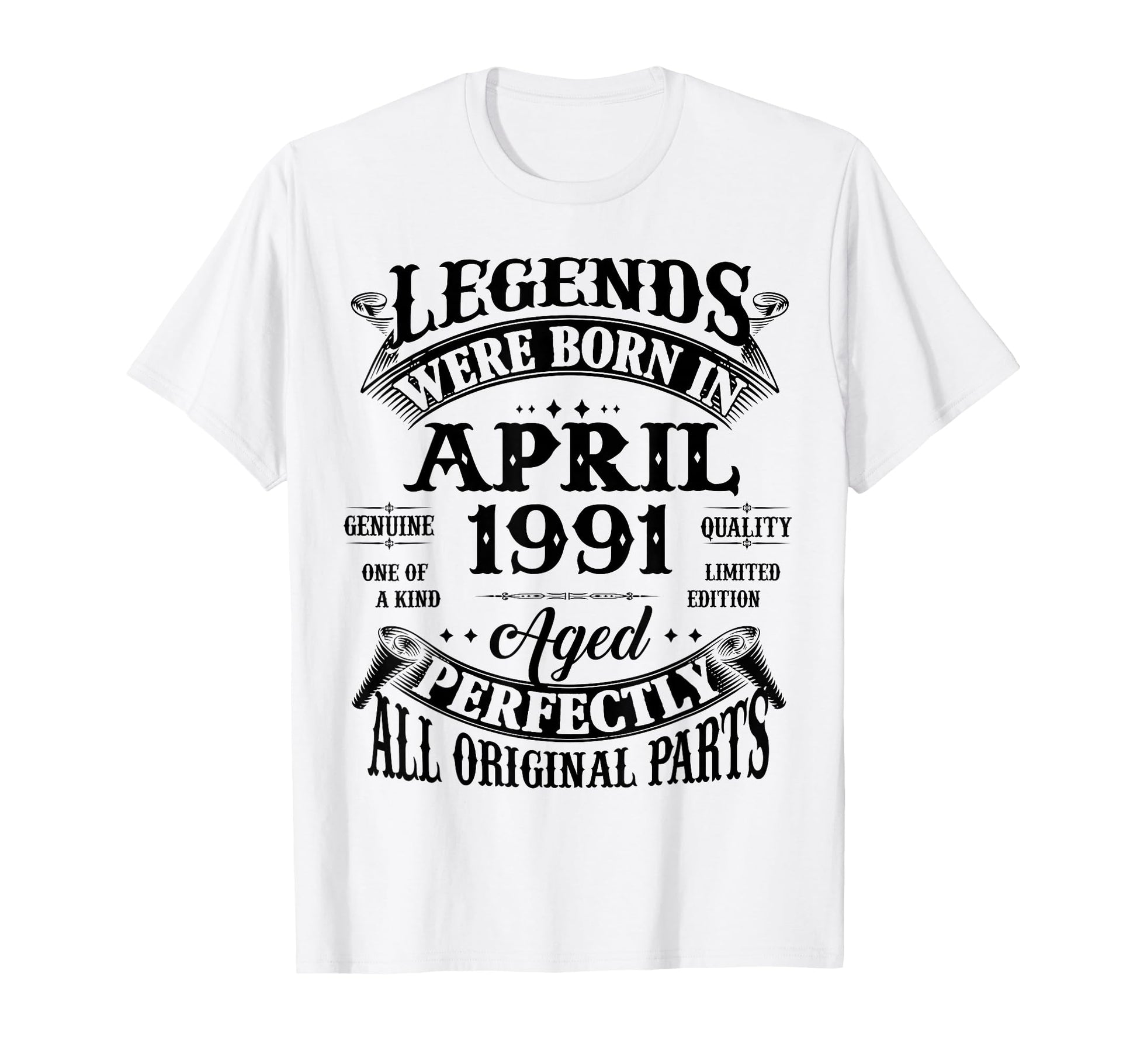 35Th Birthday Gift Legend Born April T-Shirt - Novelty Apparel Men Women - T-Shirt, Sweatshirt, Hoodie