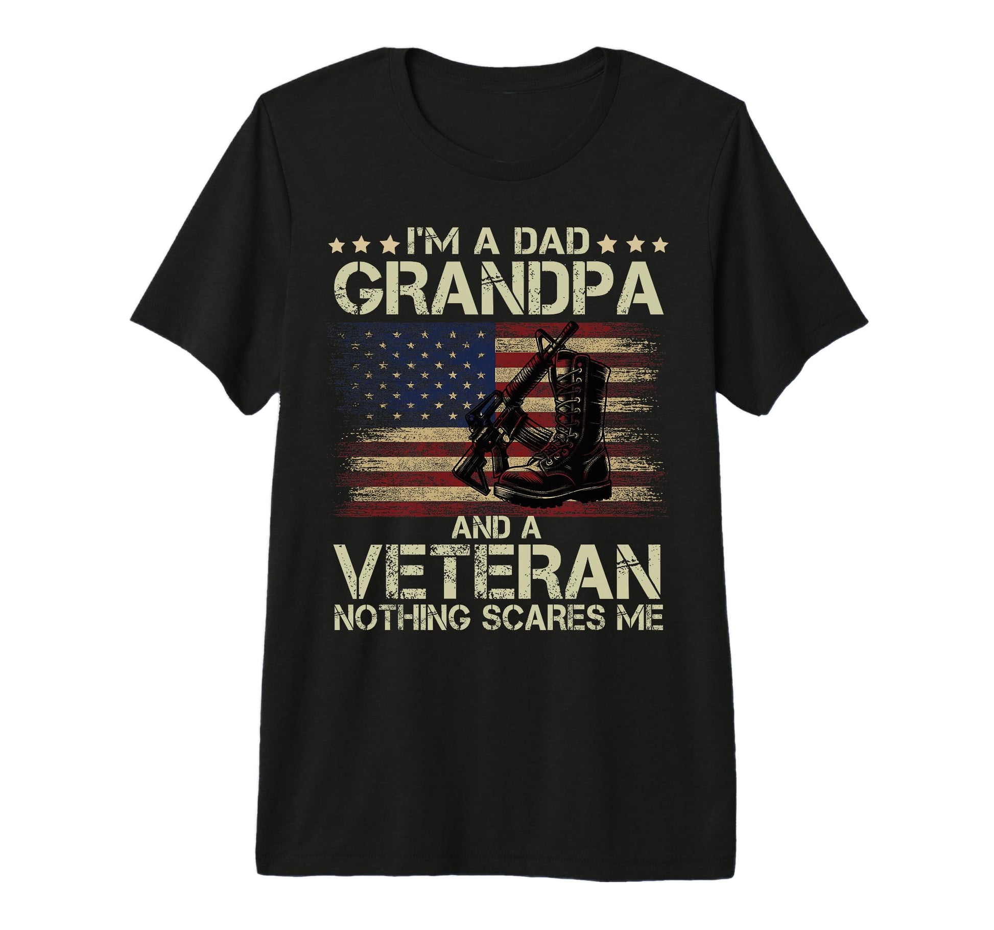 Mens Dad Grandpa And Veteran Nothing T-Shirt - Graphic Print for Adults - T-Shirt, Sweatshirt, Hoodie