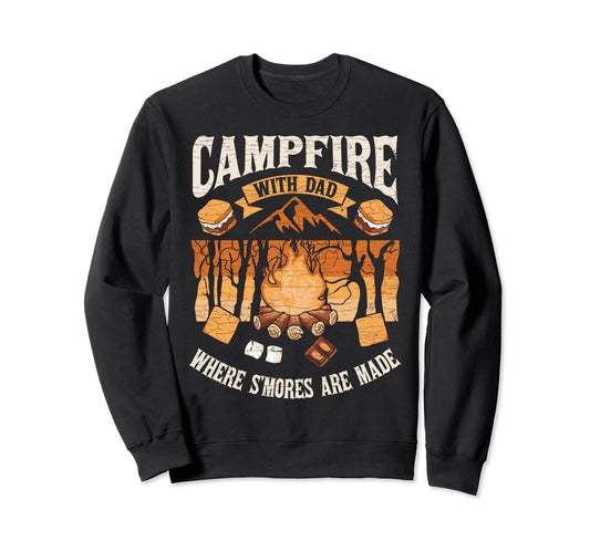 Camping Dad Camp Sweatshirt - Minimalist Print Men Women - T-Shirt, Sweatshirt, Hoodie
